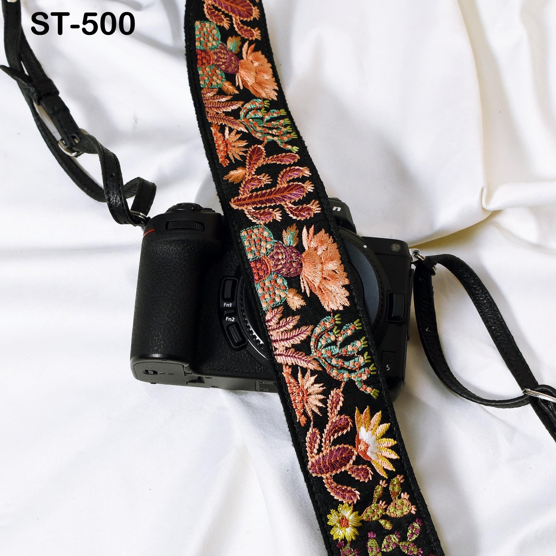 Camera Strap Photographer Sling Leather Strap Embroidery DSLR Camera Accessories Camera Holder Neck Shoulder Strap Christmas Gifts Boyfriend