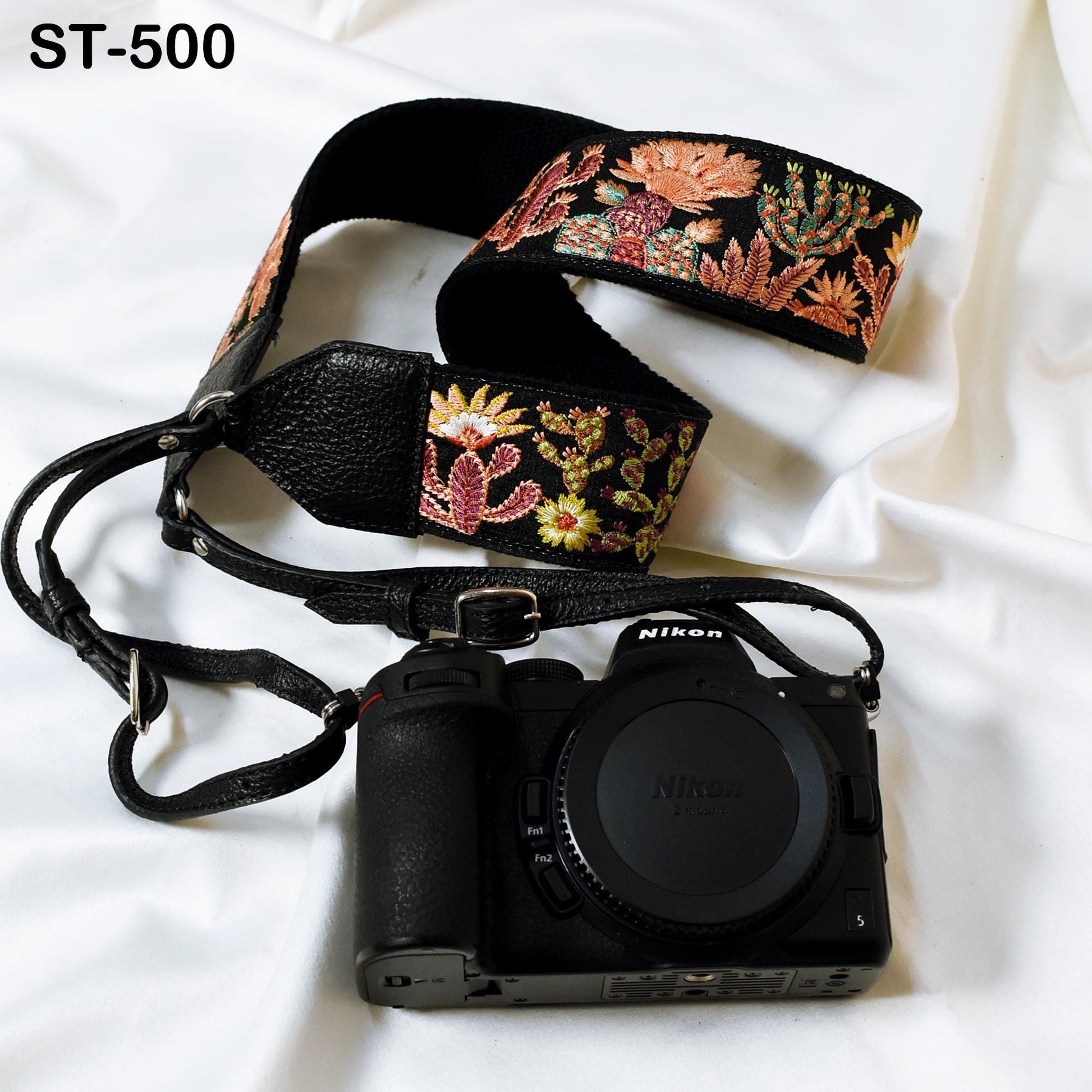 Camera Strap Photographer Sling Leather Strap Embroidery DSLR Camera Accessories Camera Holder Neck Shoulder Strap Christmas Gifts Boyfriend - Buckle it up store