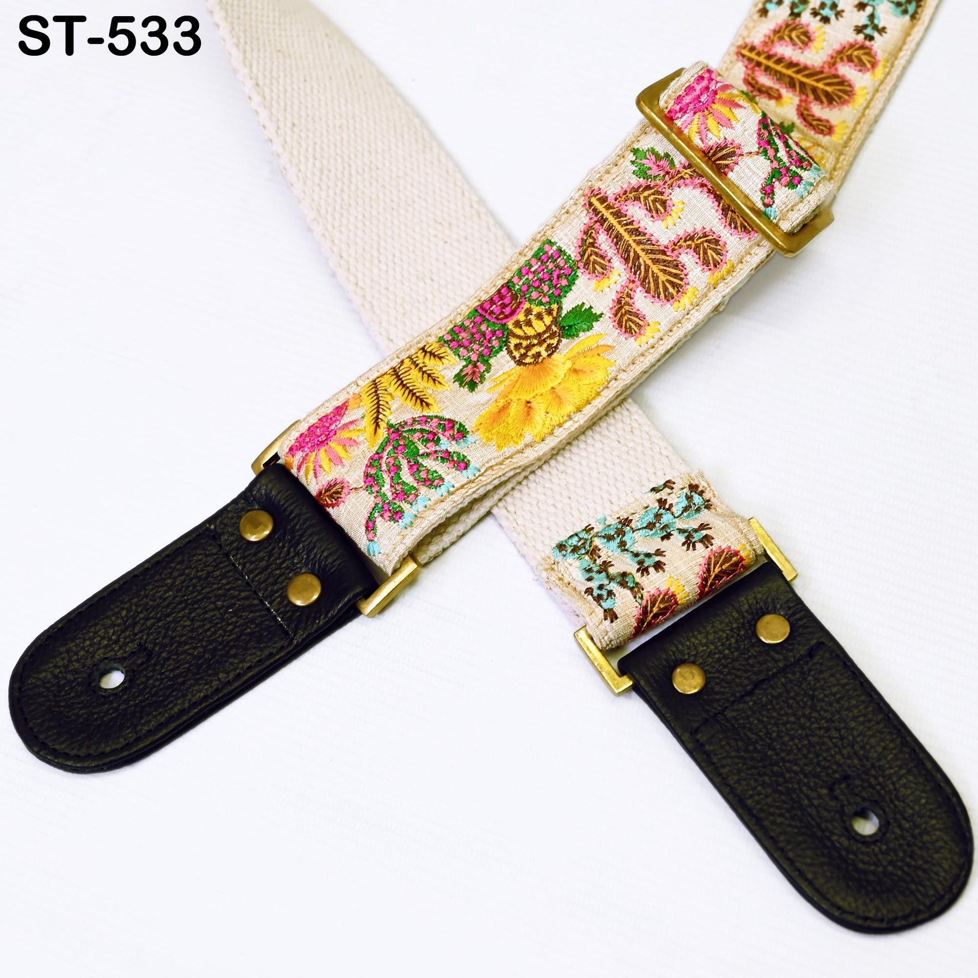 Adjustable Acoustic Guitar Strap Instrument Fender Electric Guitar Bass Leather Ukulele Unique Blues Gift for Guitar Player Musician Sister