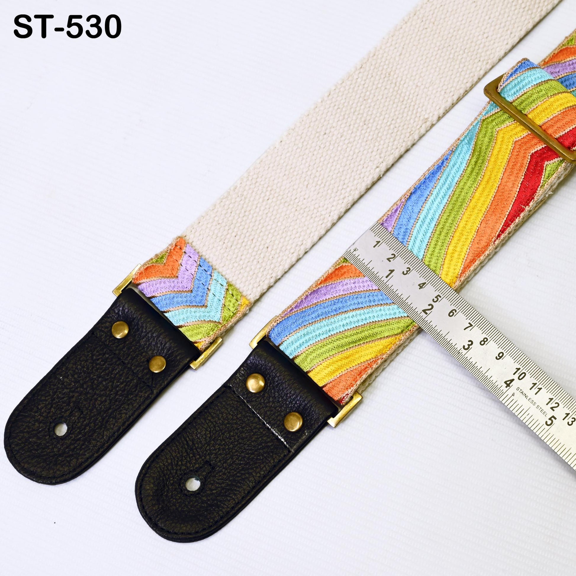 Acoustic Guitar Strap Adjustable Fender Electric Guitar Bass Leather Ukulele Boho Unique Blues Gift for Guitar Players Musician Guitarist