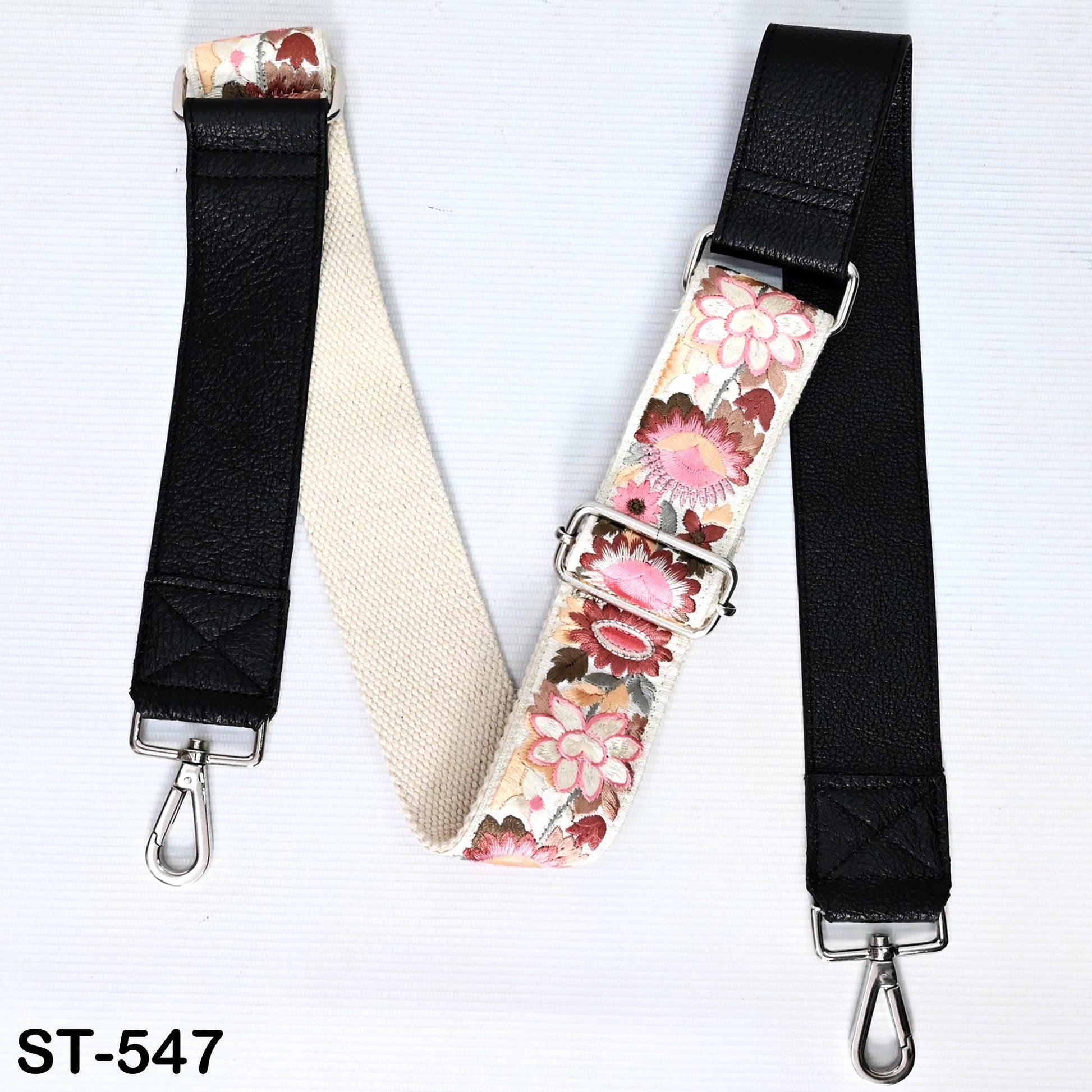 Replacement Crossbody Leather Handbag Boho Bag Strap Gift for Daughter Shoulder Strap Purses Embroidery Black Adjustable Strap Christmas