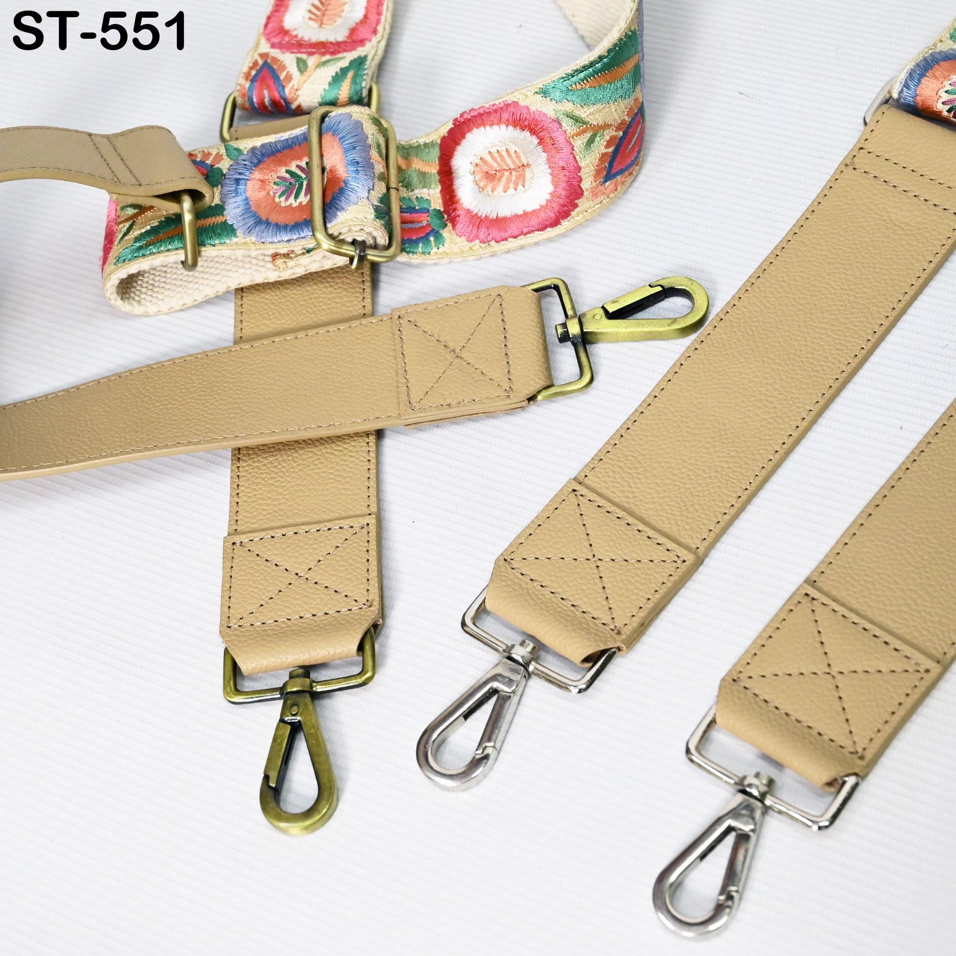 Replacement Leather Handbag Boho Bag Crossbody Strap Embroidery Adjustable Camera Strap Shoulder Strap Purses Pale Taupe Gift for Friends