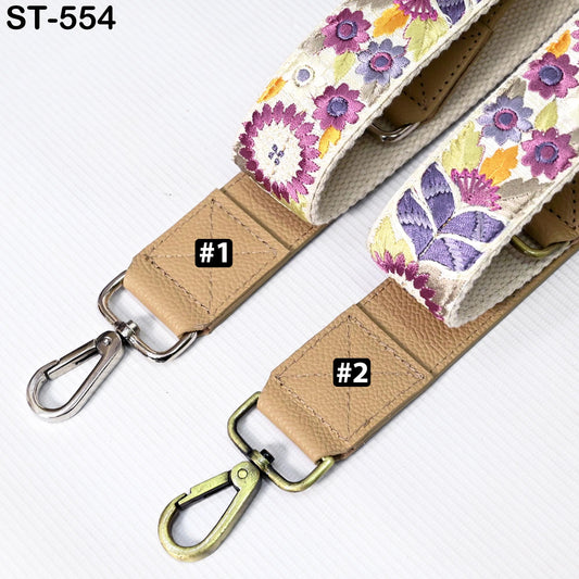 Replacement Leather Handbag Boho Bag Crossbody Strap Adjustable Gift for Sister Camera Strap Shoulder Strap Purses Embroidery Pale Taupe