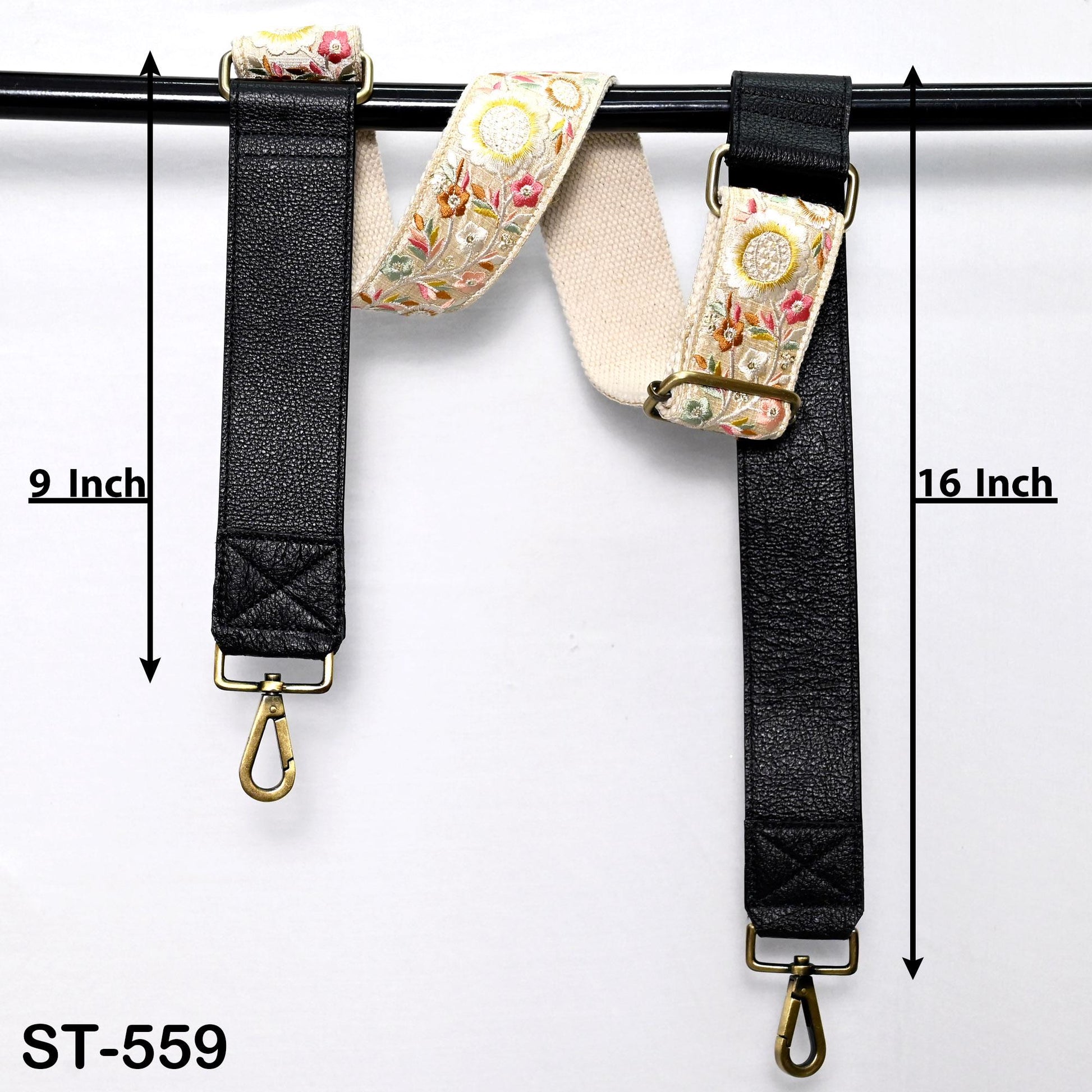 Replacement Crossbody Leather Handbag Boho Bag Strap Gift for Brother Shoulder Strap Purses Embroidery Black Adjustable Strap Christmas Gift