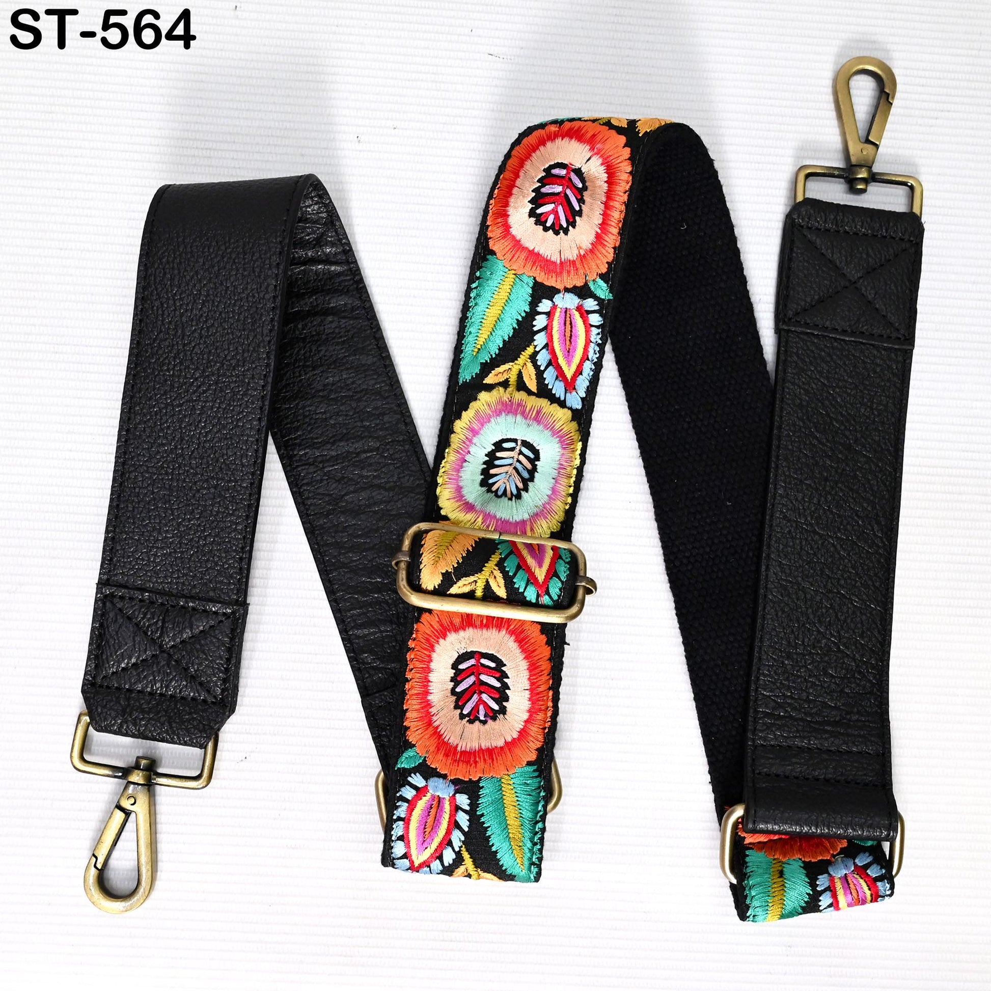 Replacement Leather Handbag Boho Bag Strap Camera Strap Crossbody Strap Purses Embroidery Adjustable Strap Black Christmas Gift for Mother