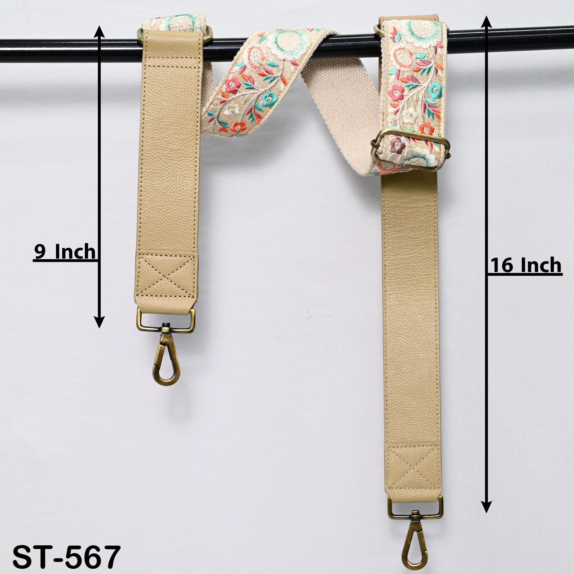 Replacement Leather Handbag Boho Bag Strap Camera Strap Shoulder Strap Purses Embroidery Adjustable Strap Pale Taupe Christmas Gift for Mom