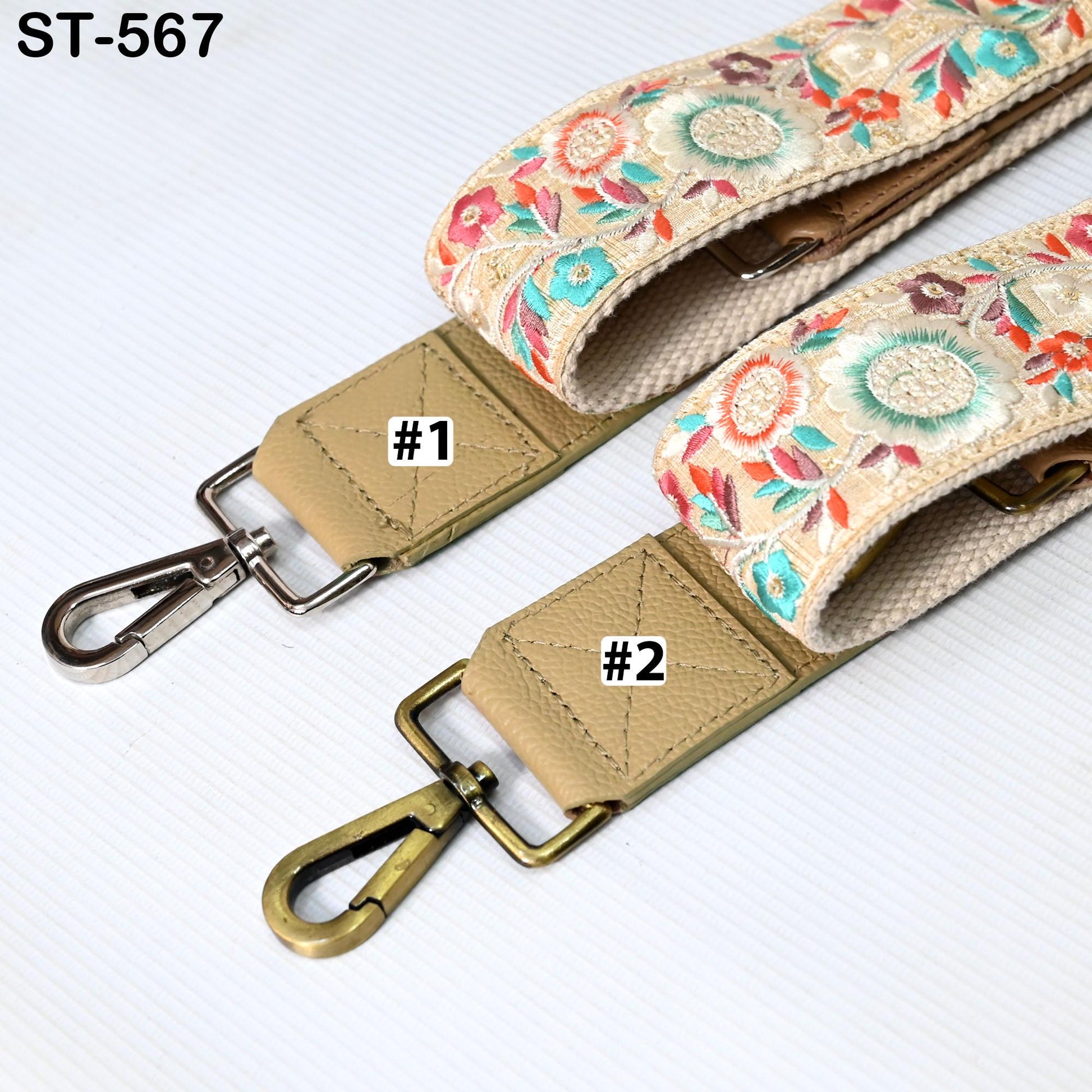 Replacement Leather Handbag Boho Bag Strap Camera Strap Shoulder Strap Purses Embroidery Adjustable Strap Pale Taupe Christmas Gift for Mom