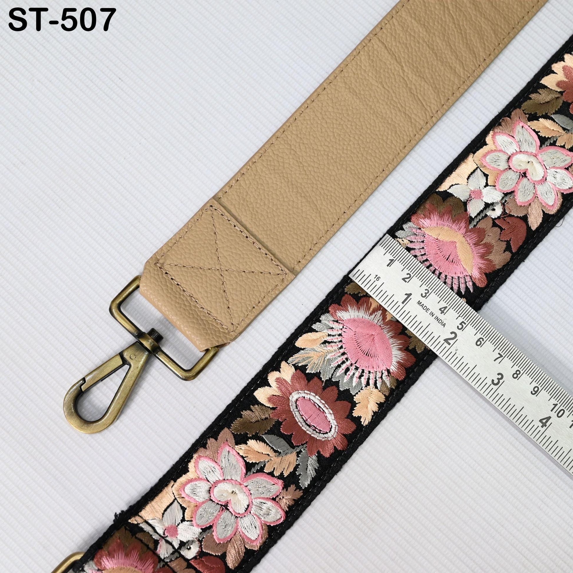 Replacement Leather Handbag Boho Bag Crossbody Strap Adjustable Gift for Friends Camera Strap Shoulder Strap Purses Embroidery Pale Taupe