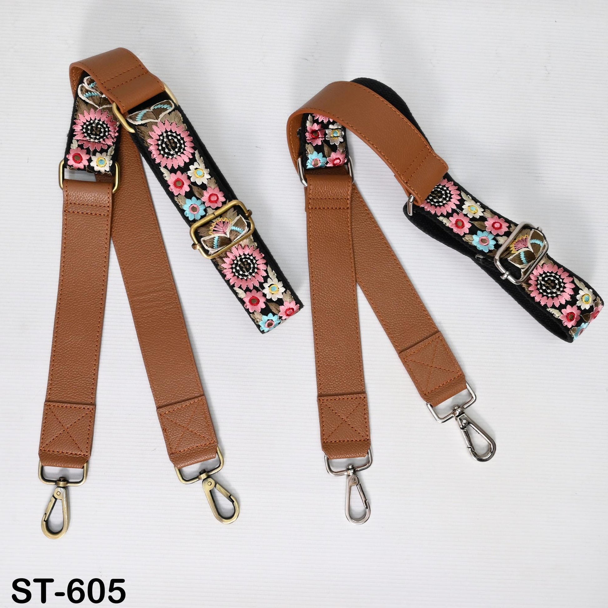 Replacement Leather Crossbody Strap Handbag Boho Bag Strap Camera Strap Purses Embroidery Brown Adjustable Strap Christmas Gift for Sister