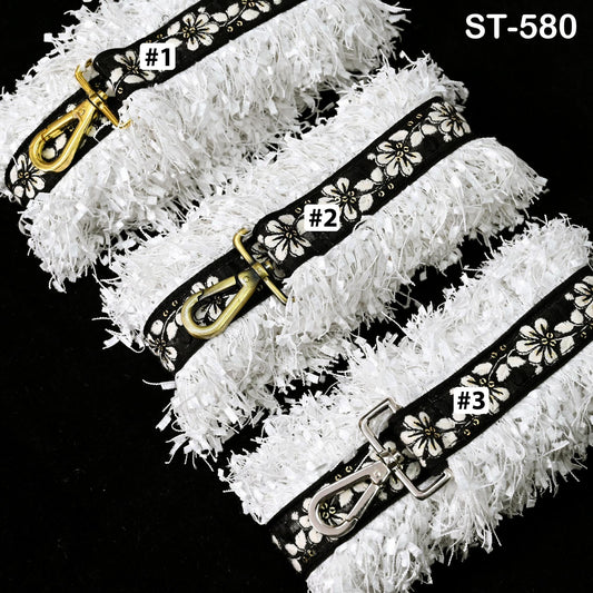 Fringes Replacement Guitar Strap without Adjustable Handbag Boho Bag Strap Camera Strap Embroidery Crossbody Strap Purses Gift for Daughter