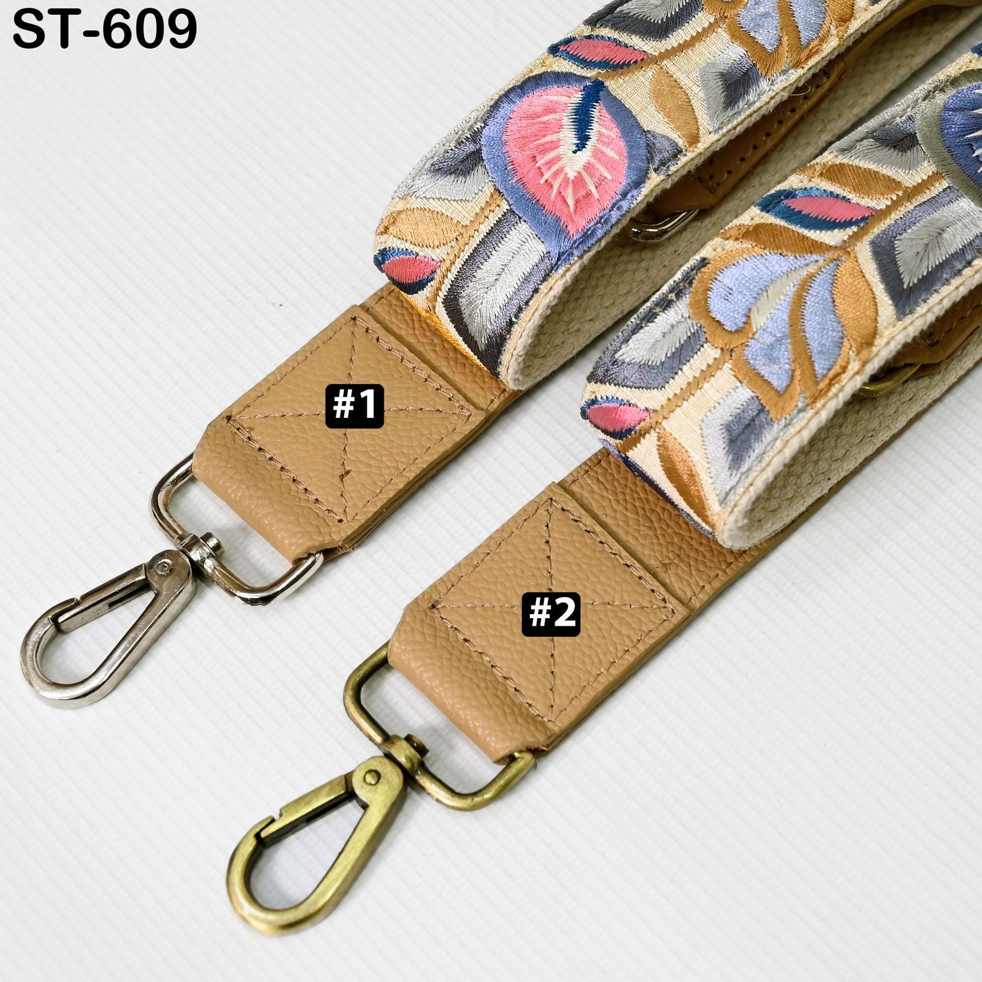 Replacement Leather Handbag Boho Bag Crossbody Strap Adjustable Gift for Sister Camera Strap Shoulder Strap Purses Embroidery Pale Taupe