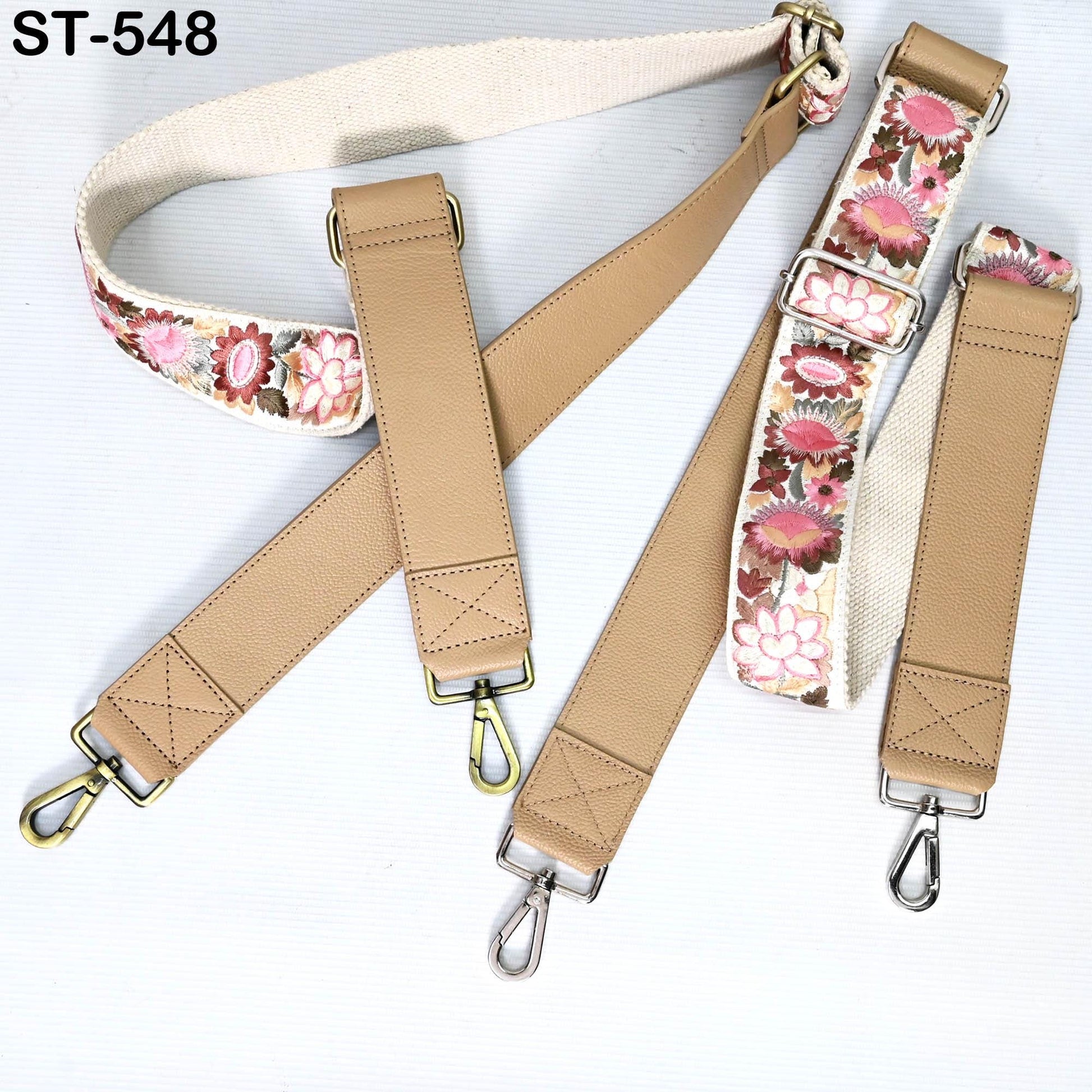 Replacement Leather Handbag Boho Bag Crossbody Strap Adjustable Gift for Friends Camera Strap Shoulder Strap Purses Embroidery Pale Taupe