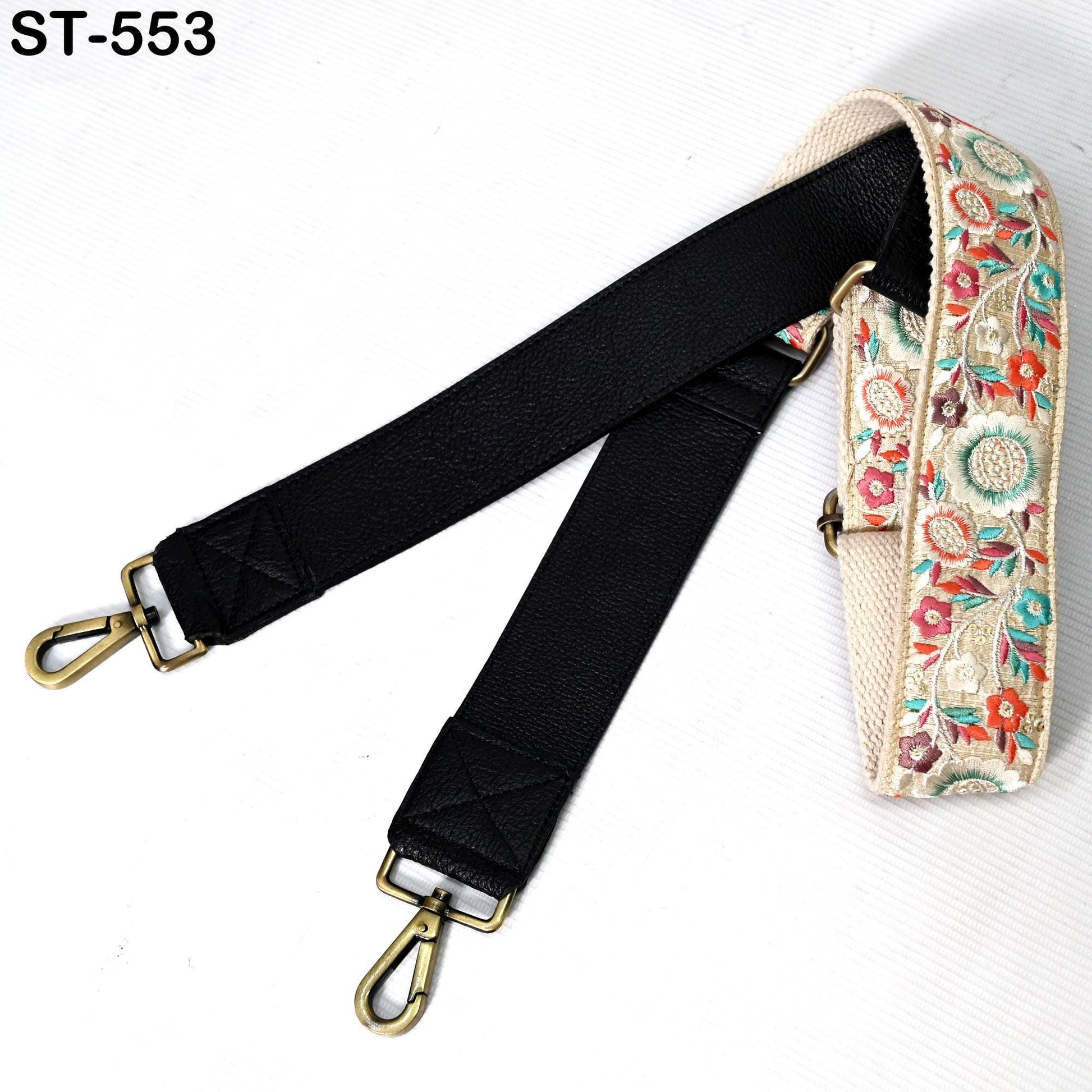 Replacement Crossbody Leather Handbag Boho Bag Strap Gift for Sister Shoulder Strap Purses Embroidery Black Adjustable Strap Christmas Gift