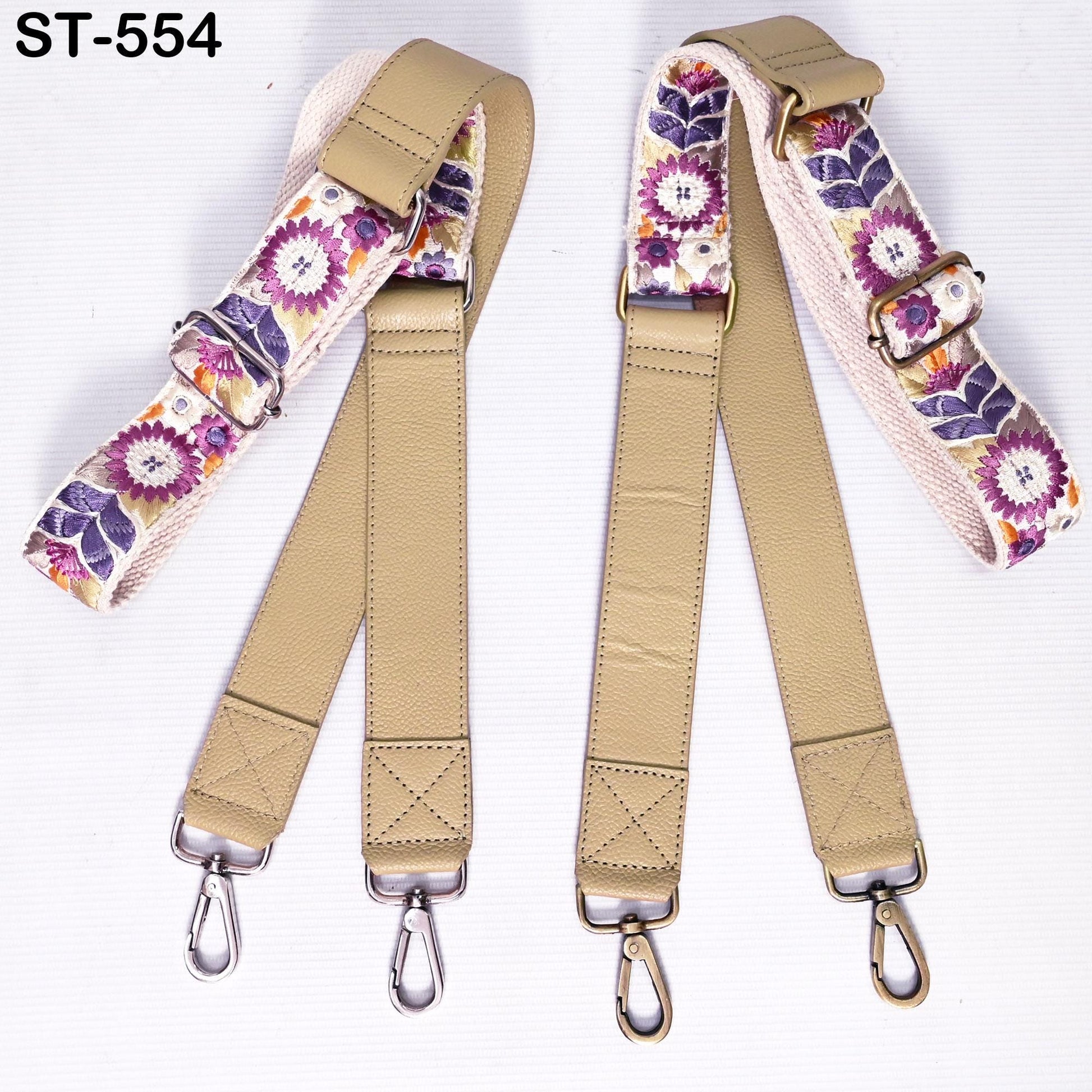 Replacement Leather Handbag Boho Bag Crossbody Strap Adjustable Gift for Sister Camera Strap Shoulder Strap Purses Embroidery Pale Taupe