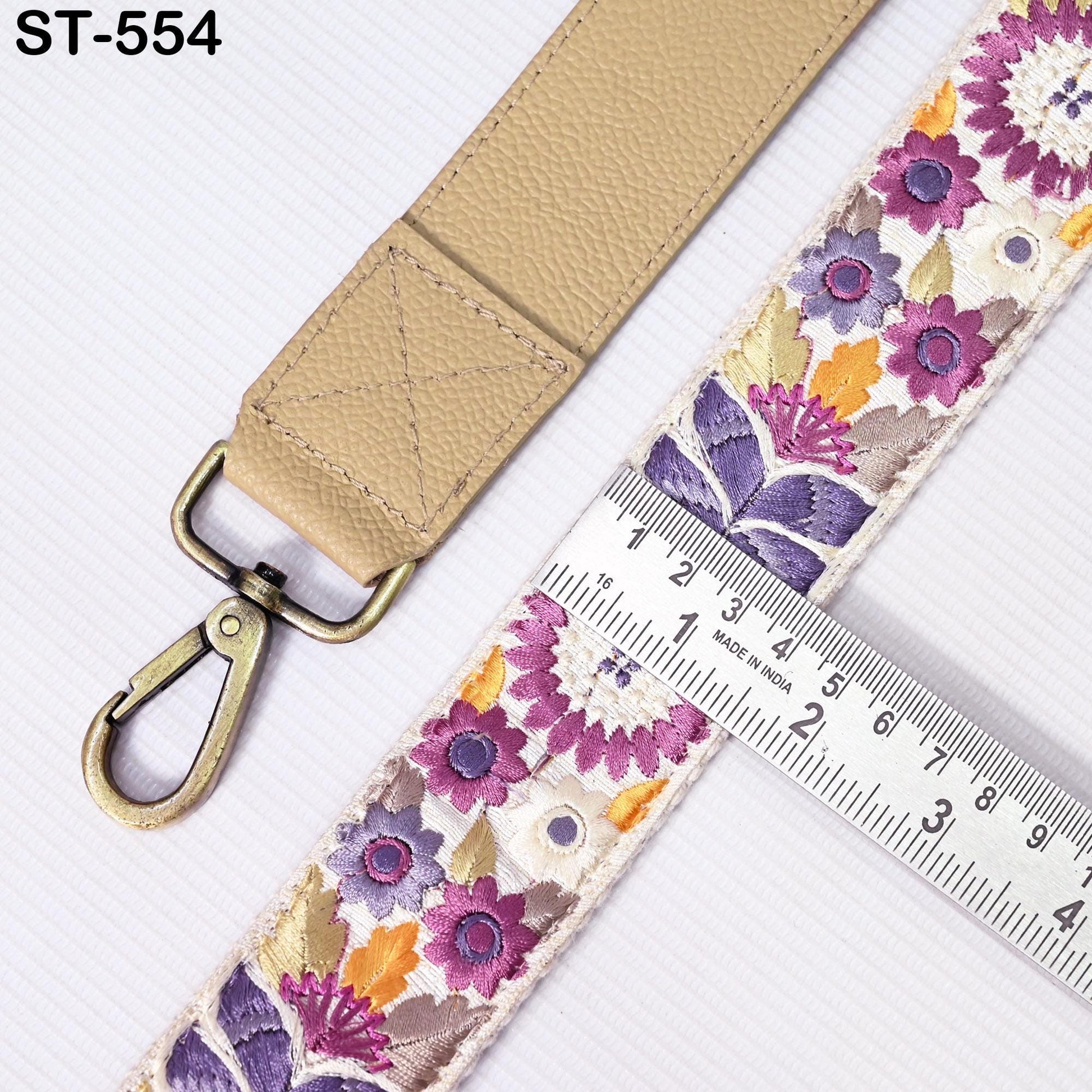 Replacement Leather Handbag Boho Bag Crossbody Strap Adjustable Gift for Sister Camera Strap Shoulder Strap Purses Embroidery Pale Taupe