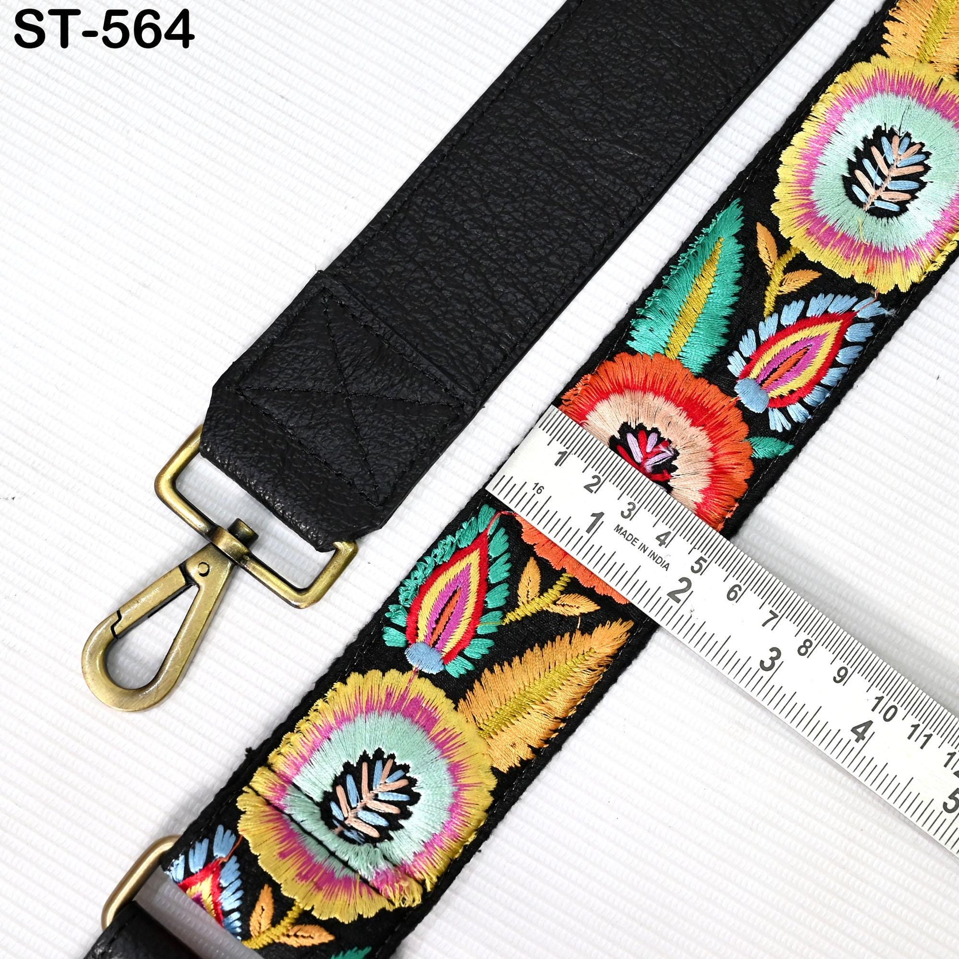 Replacement Leather Handbag Boho Bag Strap Camera Strap Crossbody Strap Purses Embroidery Adjustable Strap Black Christmas Gift for Mother