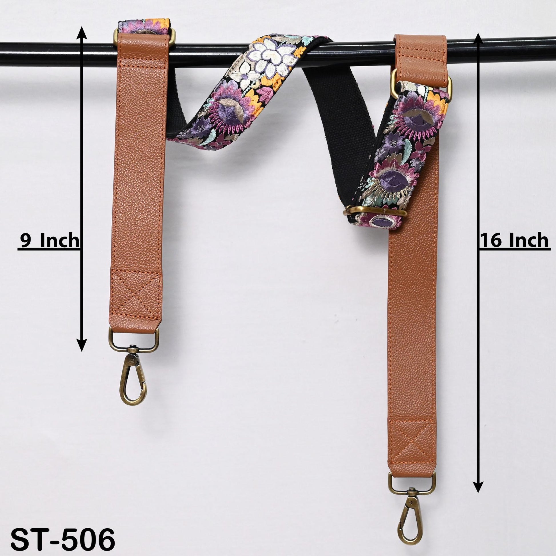 Replacement Leather Crossbody Strap Handbag Boho Bag Strap Camera Strap Purses Embroidery Brown Adjustable Strap Christmas Gift for Sister