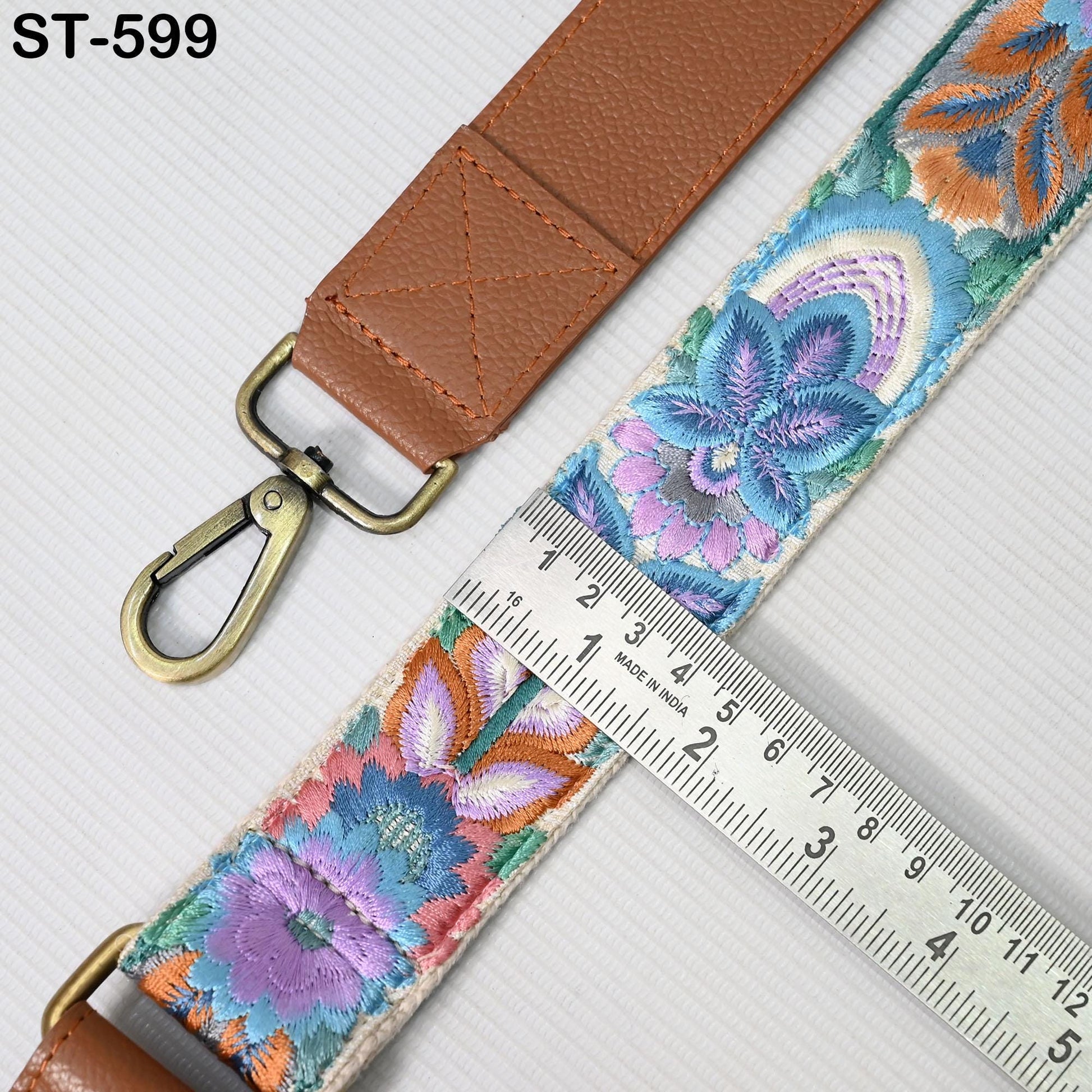 Replacement Leather Crossbody Strap Handbag Boho Bag Strap Camera Strap Purses Embroidery Brown Adjustable Strap Christmas Gift for Mother