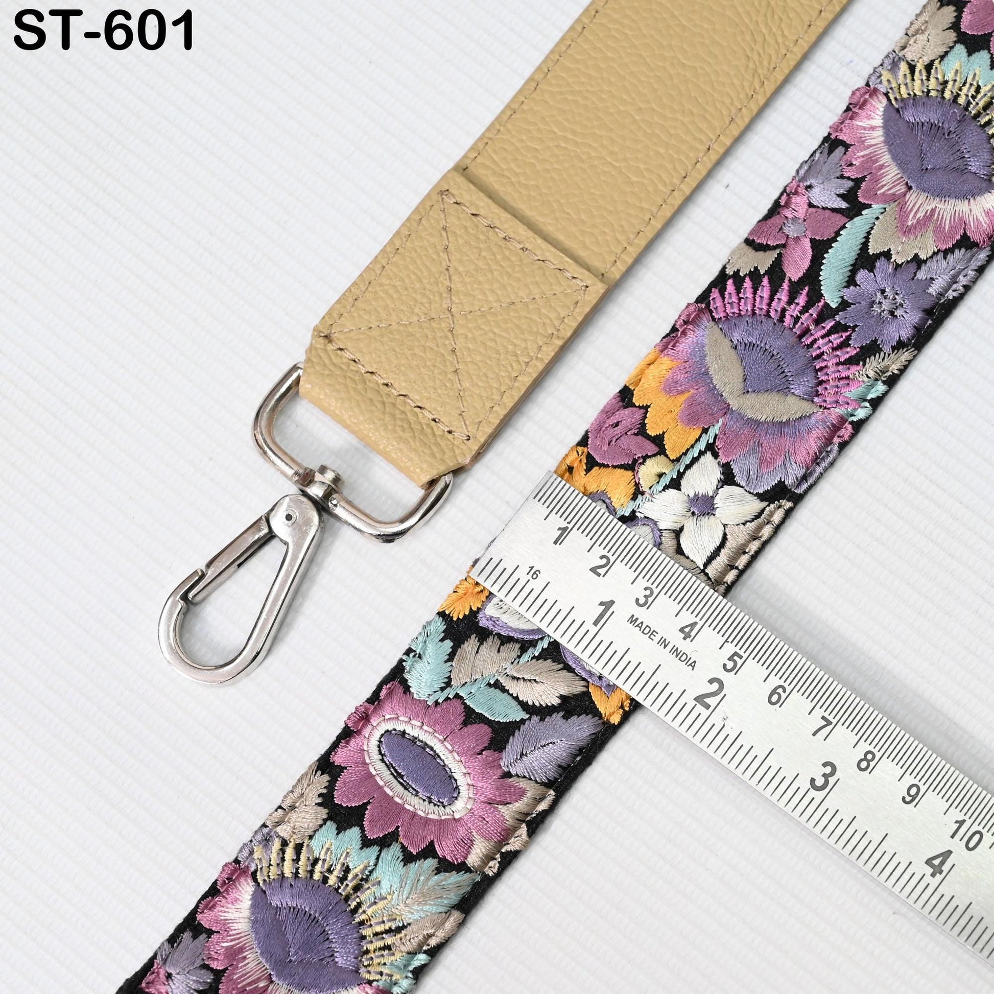 Replacement Leather Handbag Boho Bag Crossbody Strap Adjustable Gift for Sister Camera Strap Shoulder Strap Purses Embroidery Pale Taupe