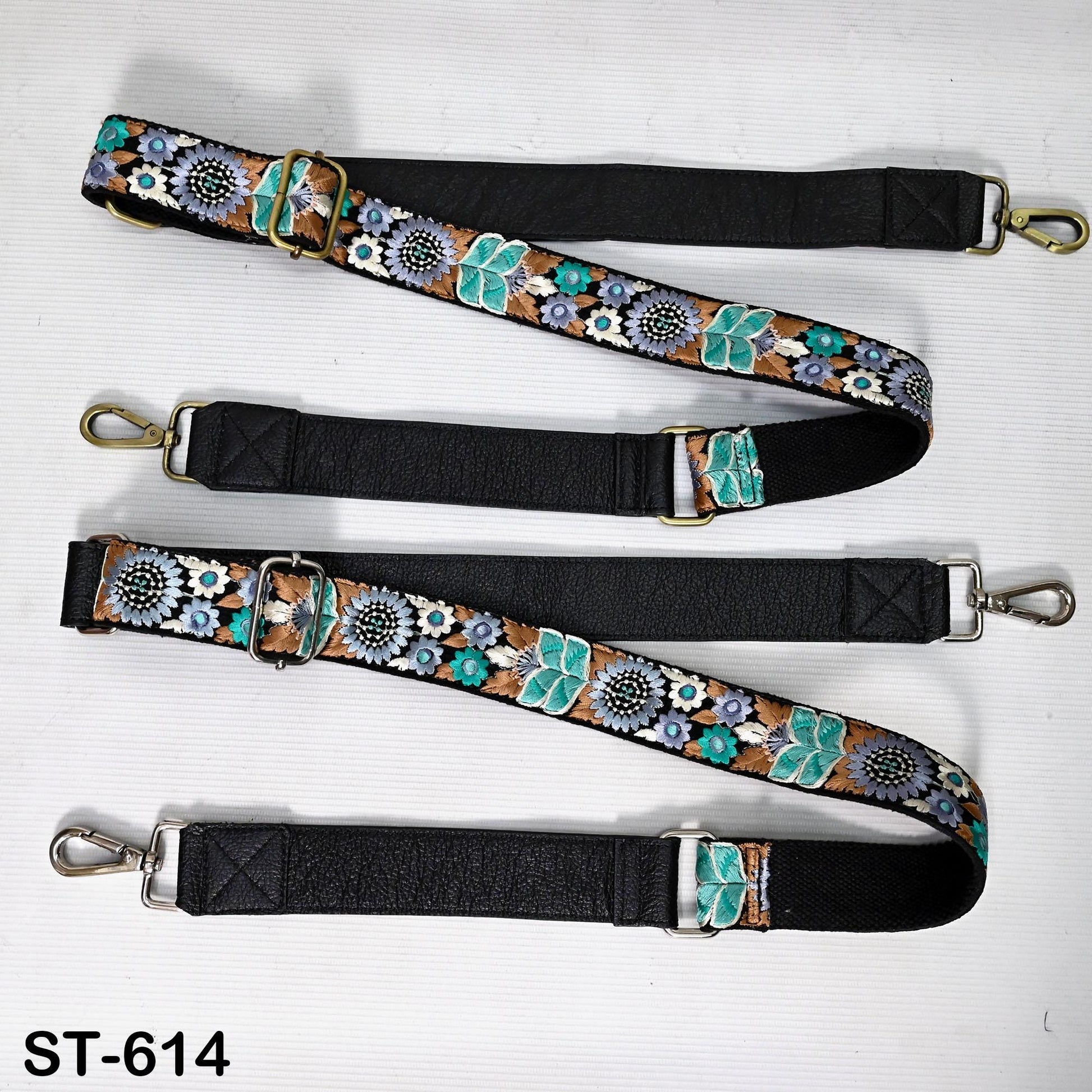 Crossbody Strap Replacement Black Leather Handbag Boho Messanger Bag Adjustable Strap Purses, Laptop Bags Embroidery Christmas Gift Mother
