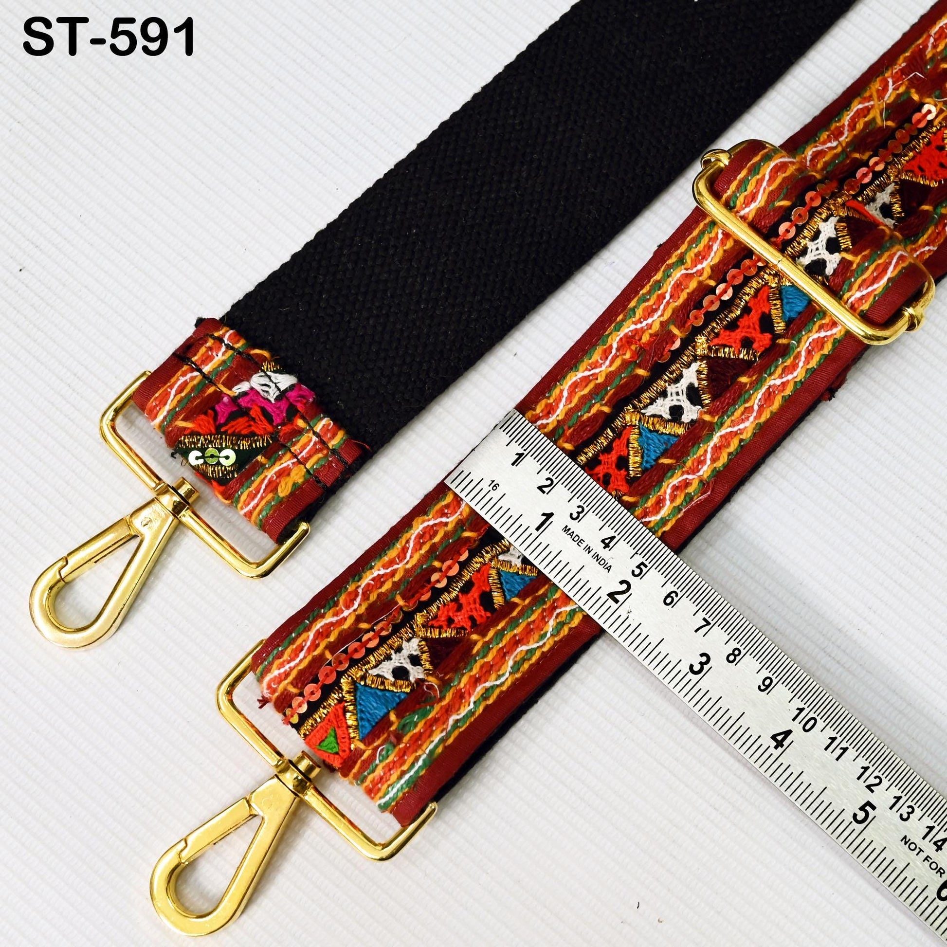 Kutch Embroidered Purse Strap Boho Crossbody Strap for Purses Handbag Bag Strap Embroidery Replacement Strap Boho Guitar Strap Gift for her