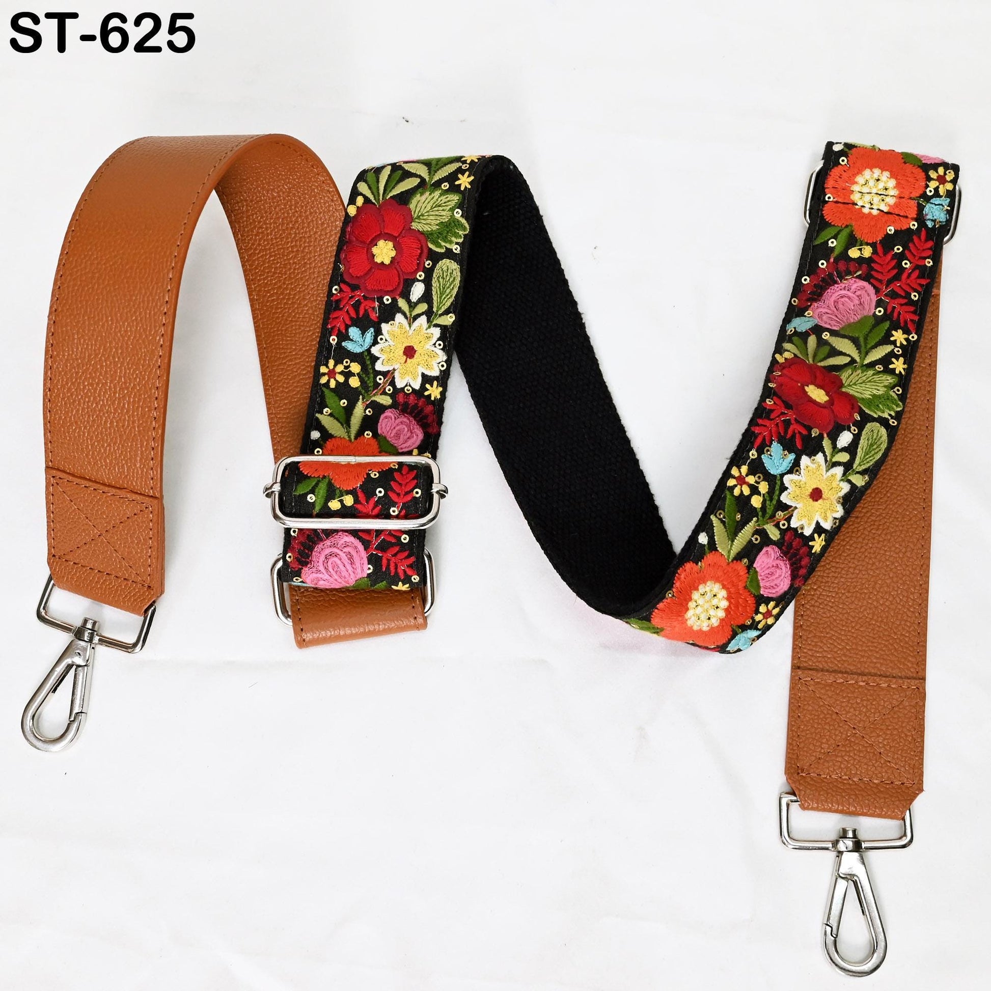 Replacement Strap Leather Handbag Boho Bag Camera Strap Crossbody Strap Purses Embroidery Adjustable Strap Brown Christmas Gift for Sister