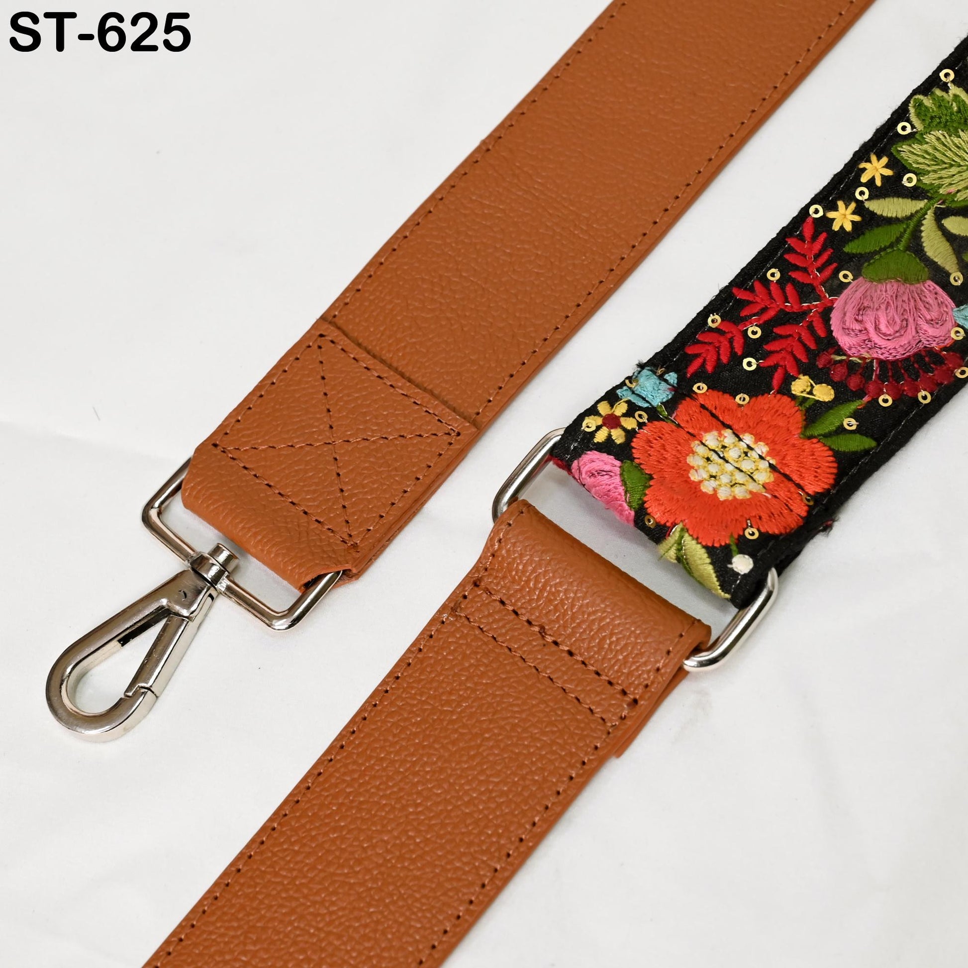 Replacement Strap Leather Handbag Boho Bag Camera Strap Crossbody Strap Purses Embroidery Adjustable Strap Brown Christmas Gift for Sister