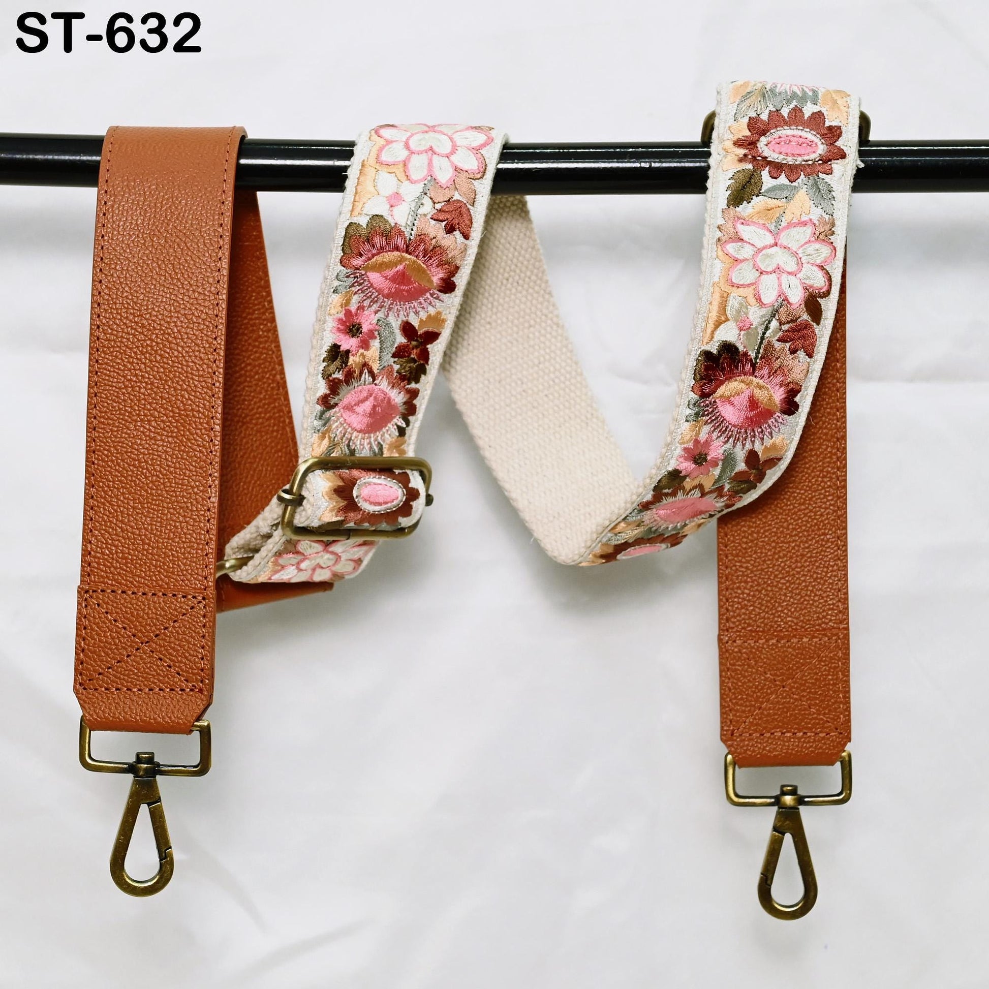 Replacement Leather Crossbody Strap Handbag Boho Bag Strap Camera Strap Purses Embroidery Brown Adjustable Strap Christmas Gift for Brother