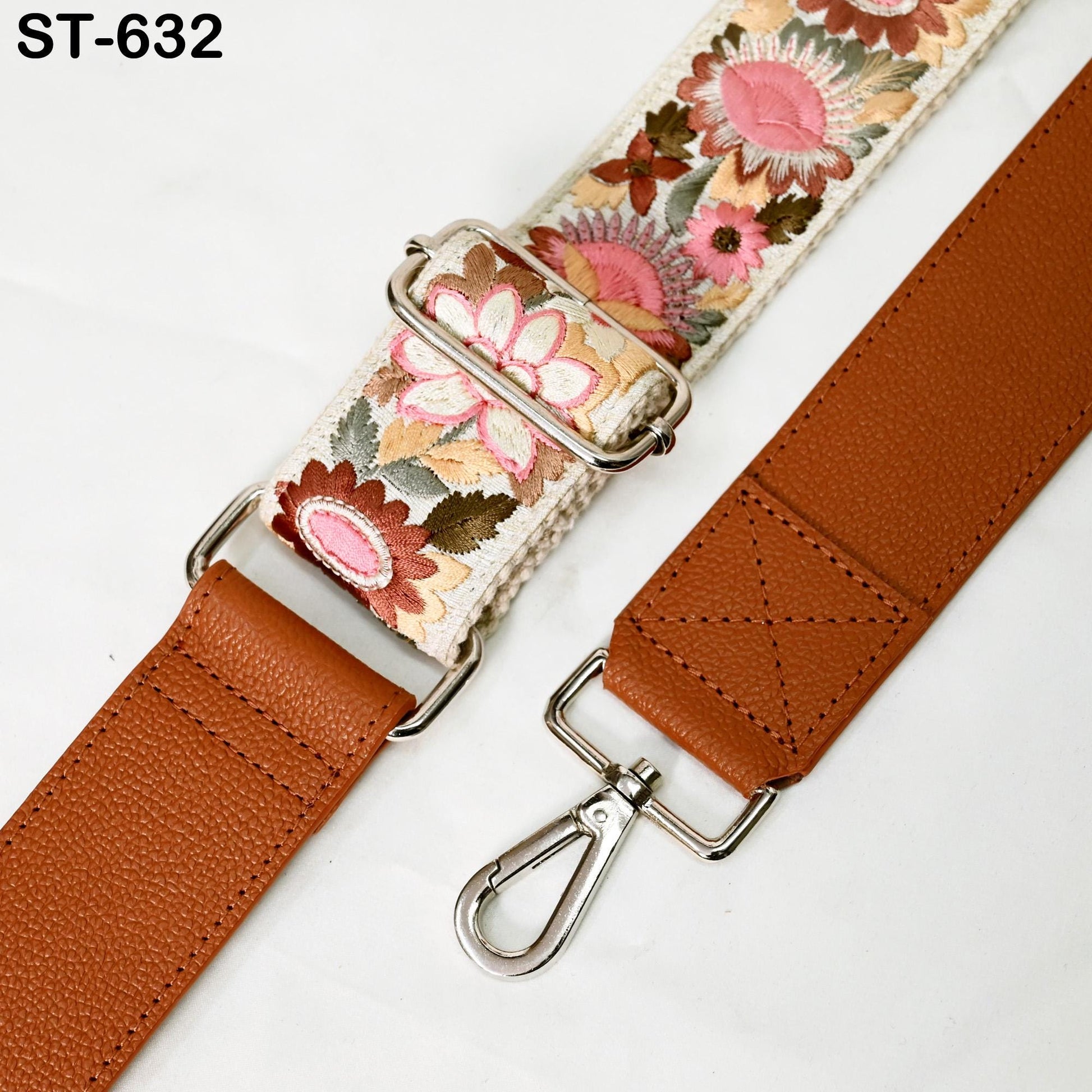 Replacement Leather Crossbody Strap Handbag Boho Bag Strap Camera Strap Purses Embroidery Brown Adjustable Strap Christmas Gift for Brother