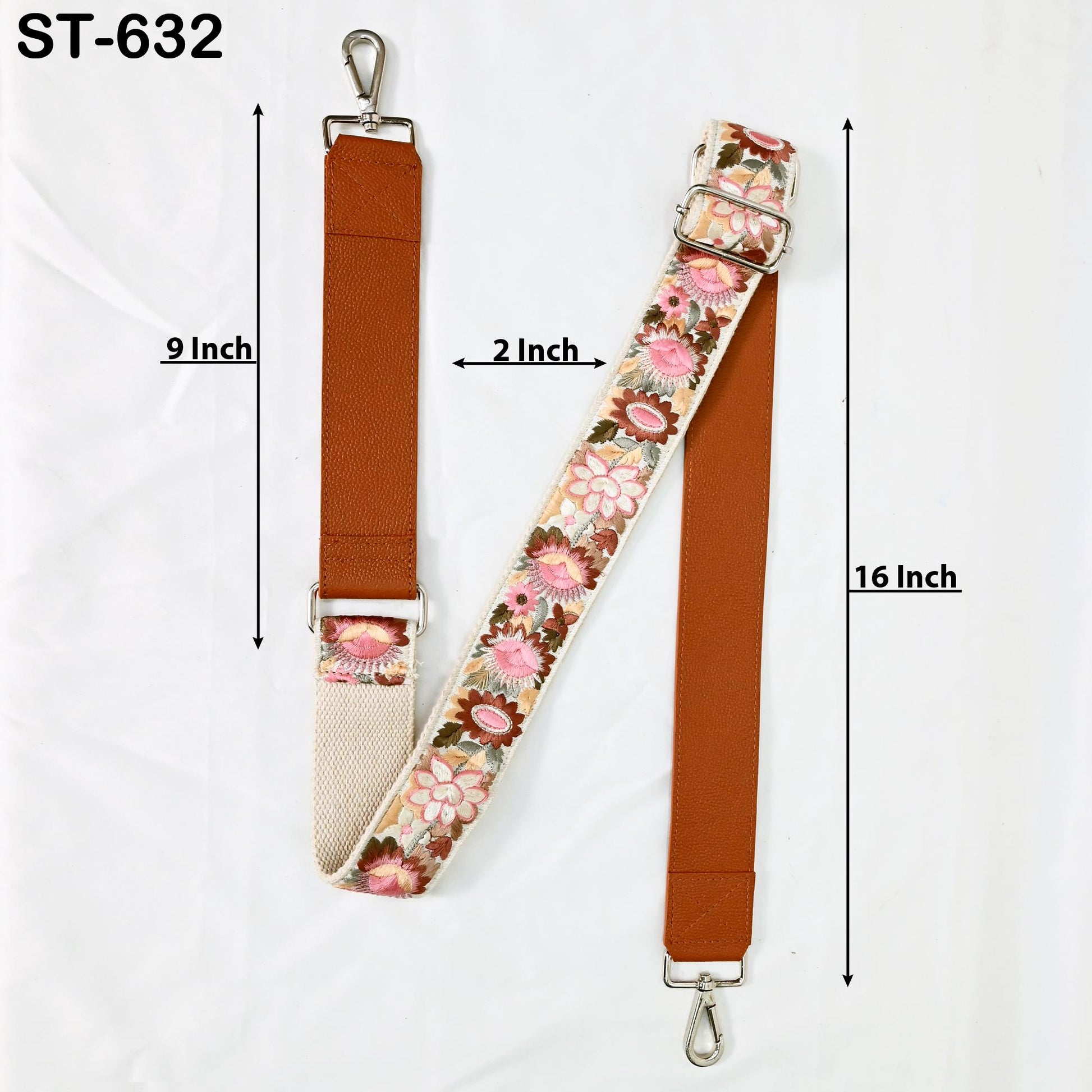 Replacement Leather Crossbody Strap Handbag Boho Bag Strap Camera Strap Purses Embroidery Brown Adjustable Strap Christmas Gift for Brother