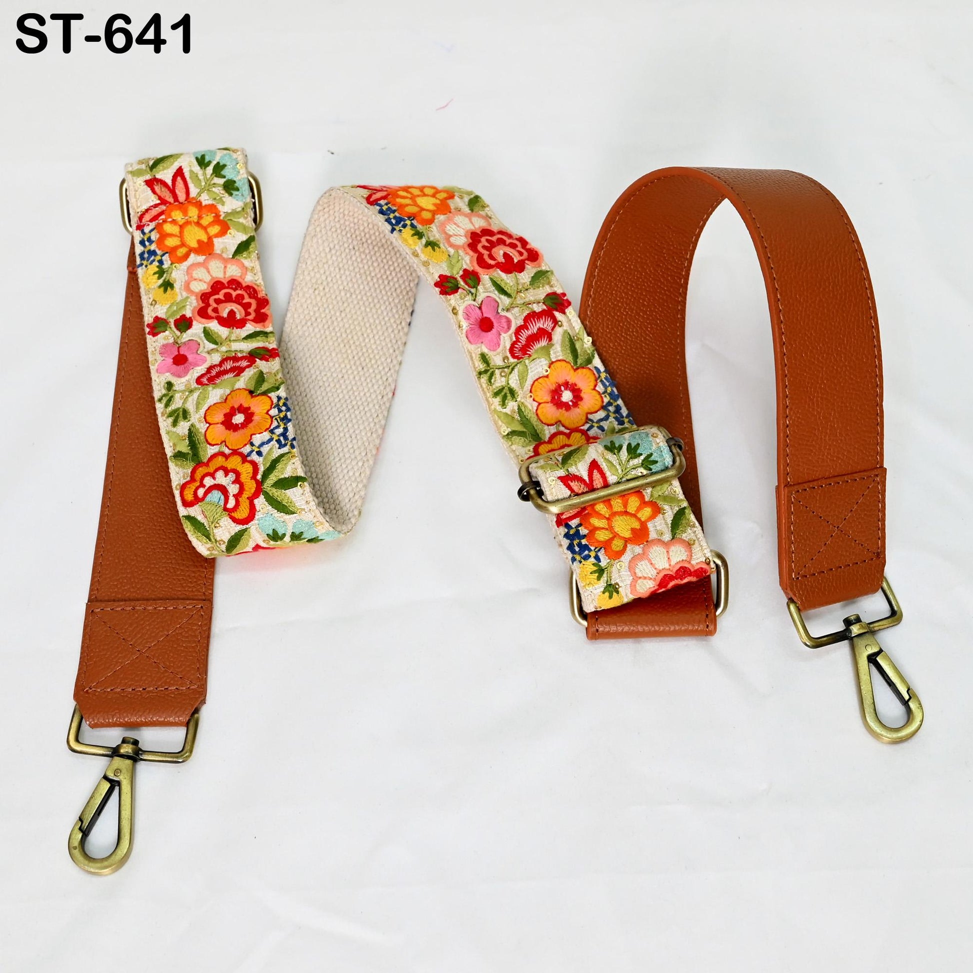 Replacement Strap Leather Handbag Boho Bag Camera Strap Crossbody Strap Purses Embroidery Adjustable Strap Brown Christmas Gift for Sister