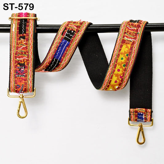 Kutch Embroidery Purse Strap Bohemian Crossbody Strap for Purses Handbag Messanger Bag Strap Embroidery Replacement Strap Gift for Sister