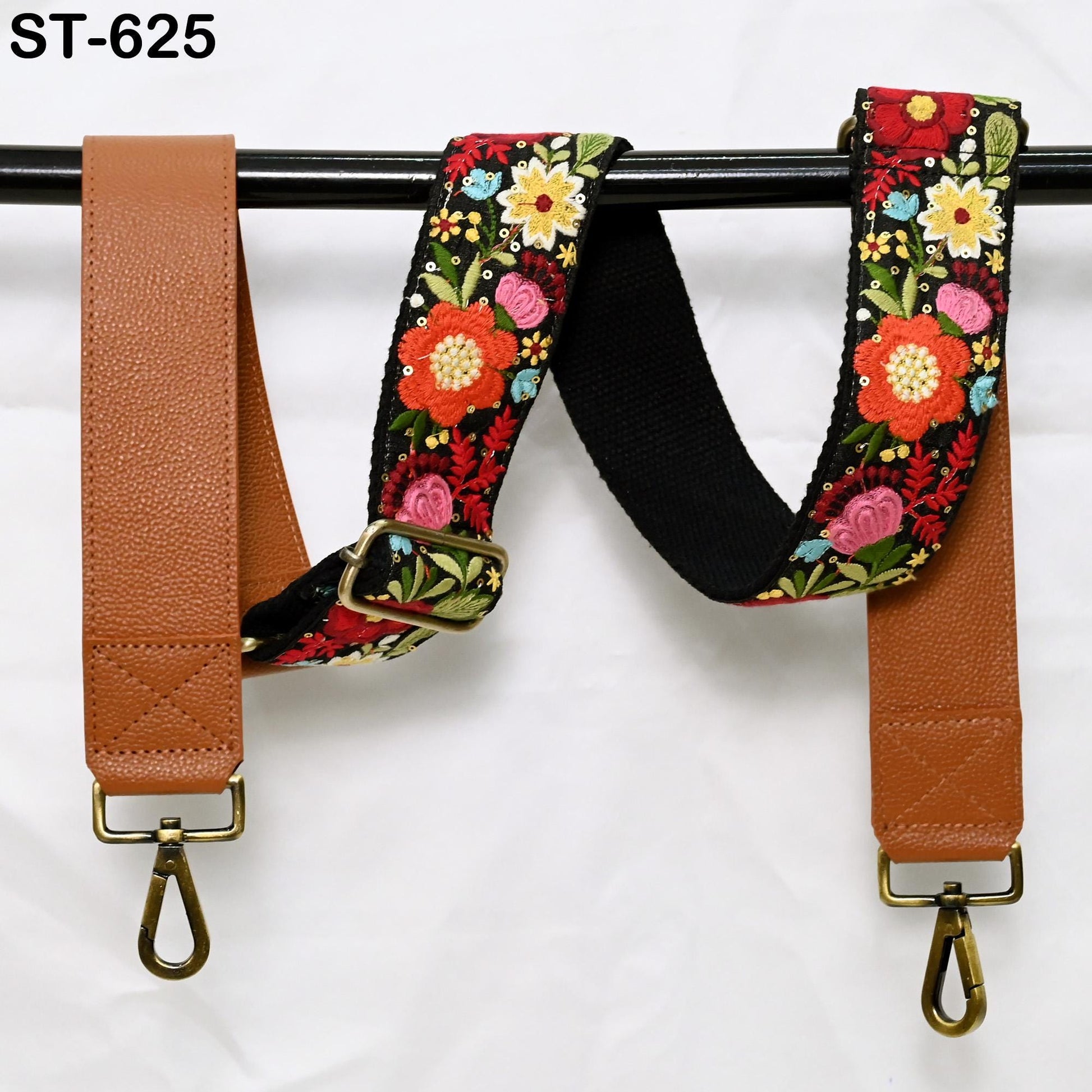 Replacement Strap Leather Handbag Boho Bag Camera Strap Crossbody Strap Purses Embroidery Adjustable Strap Brown Christmas Gift for Sister