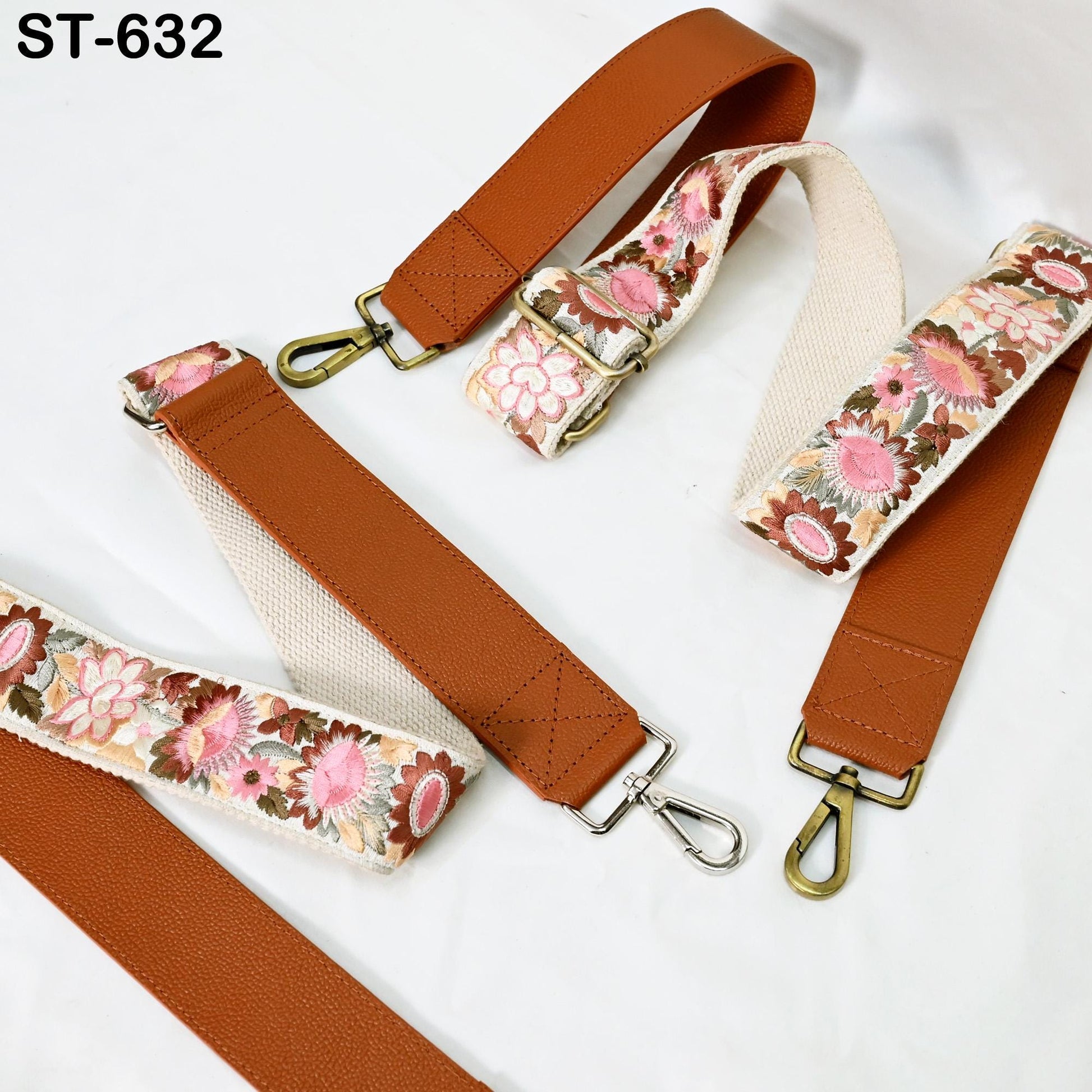 Replacement Leather Crossbody Strap Handbag Boho Bag Strap Camera Strap Purses Embroidery Brown Adjustable Strap Christmas Gift for Brother