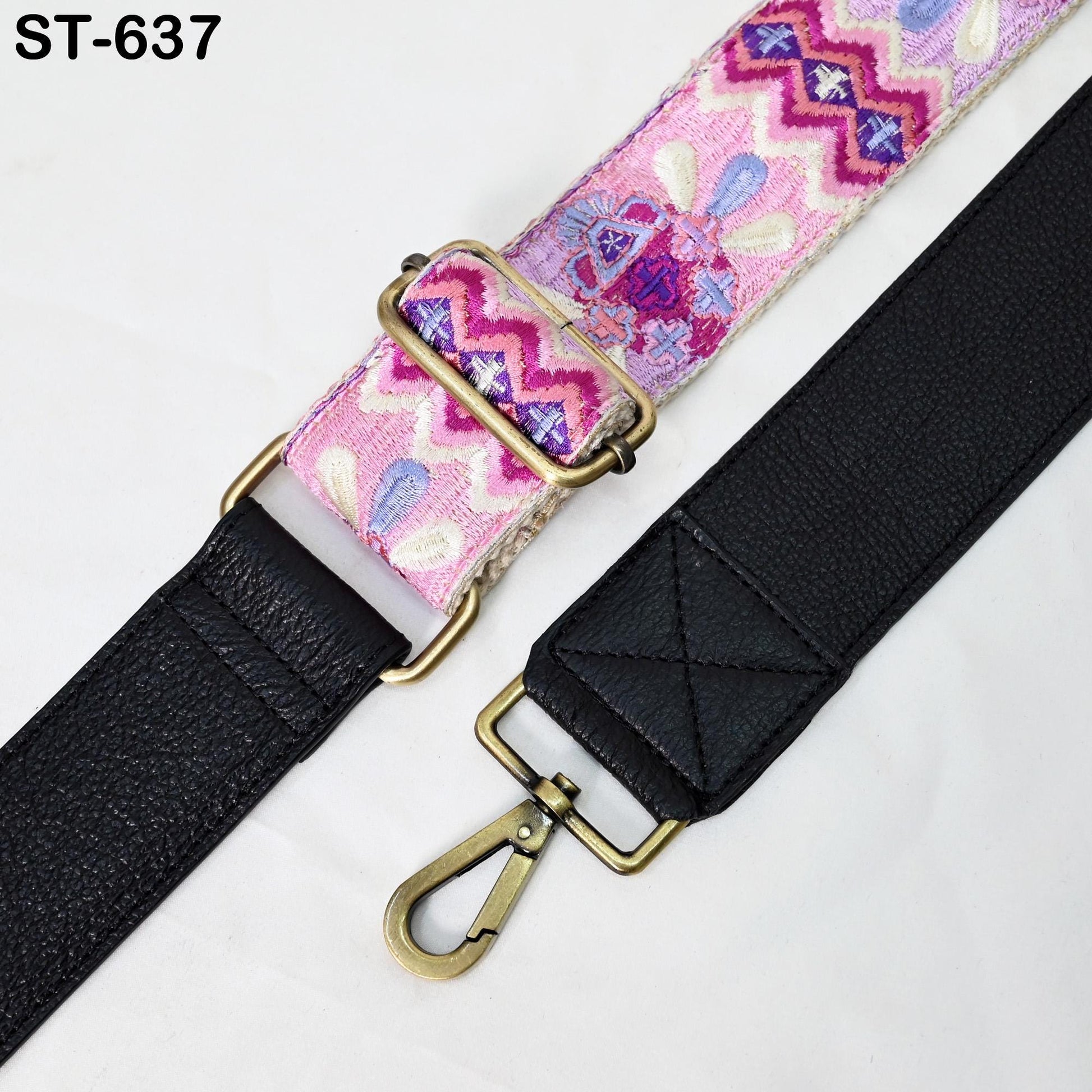 Replacement Crossbody Leather Handbag Boho Bag Strap Gift for Husband Shoulder Strap Purses Embroidery Black Adjustable Strap Christmas Gift