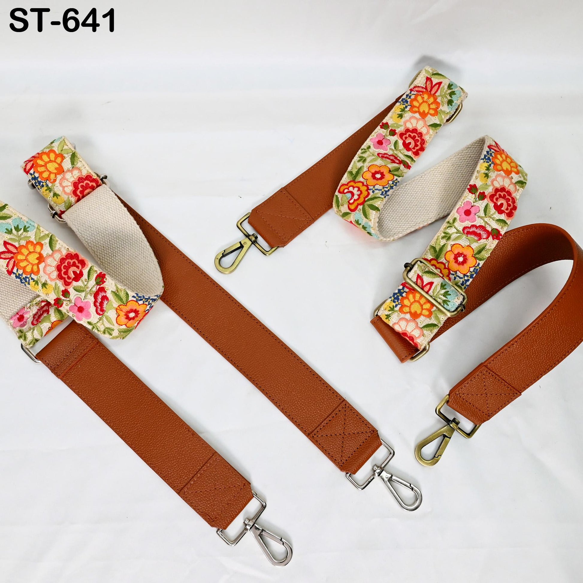 Replacement Strap Leather Handbag Boho Bag Camera Strap Crossbody Strap Purses Embroidery Adjustable Strap Brown Christmas Gift for Sister