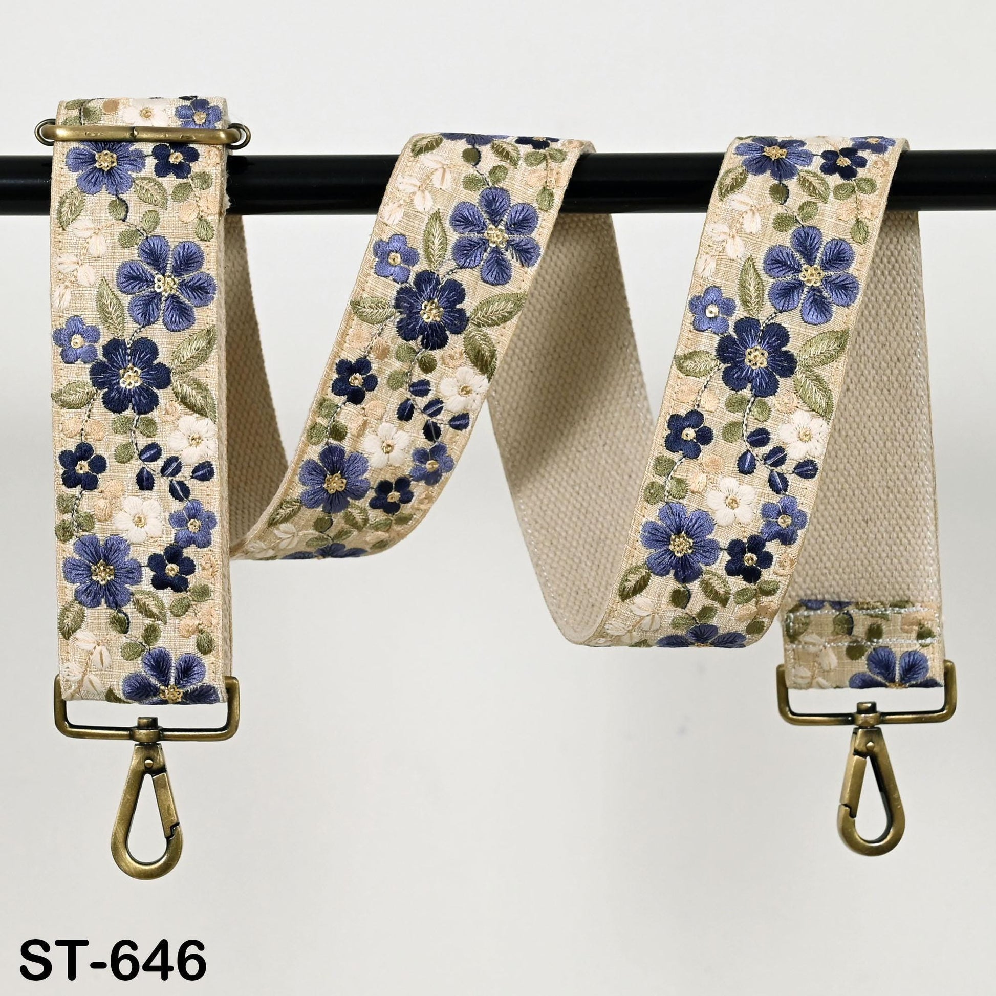 Embroidered Purse Strap Crossbody Strap for Purses Handbag Boho Bag Strap Floral Embroidery Replacement Strap Boho Guitar Strap Gift Wife