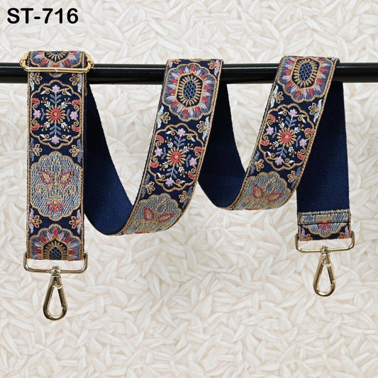 Embroidered Purse Strap Crossbody Strap for Purses Handbag Boho Bag Strap Floral Embroidery Replacement Strap Boho Guitar Strap Gift for Mom