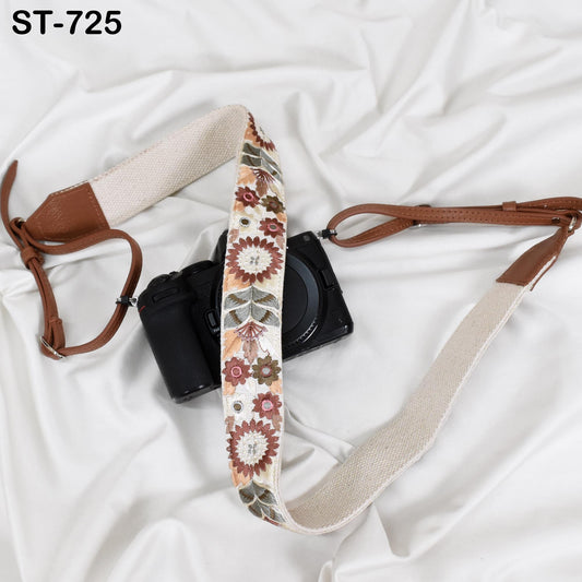 Sling Camera Strap Photographer Leather Strap Brown Embroidery DSLR Camera Accessories Camera Holder Neck Shoulder Strap Father's Day Gift