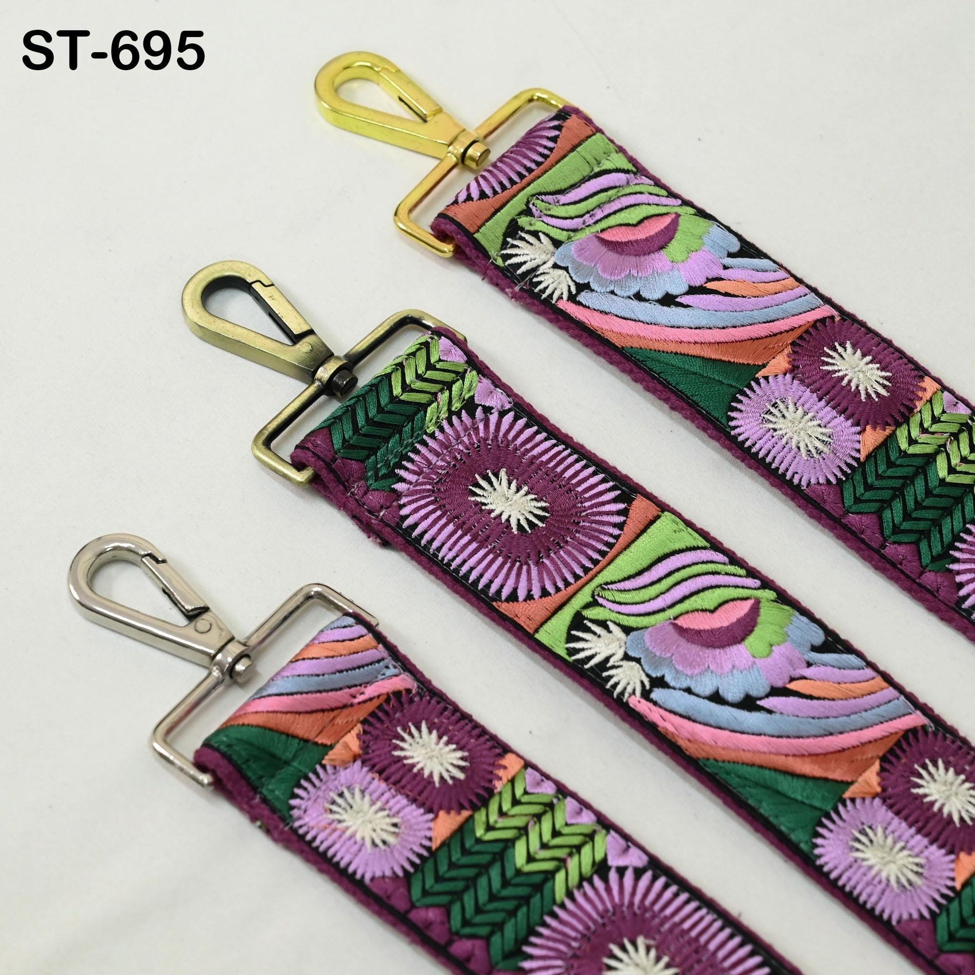 Adjustable Handbag Boho Bag Strap Embroidered Camera Strap Crossbody Strap for Purses Embroidery Replacement Guitar Strap Gift for Daughter