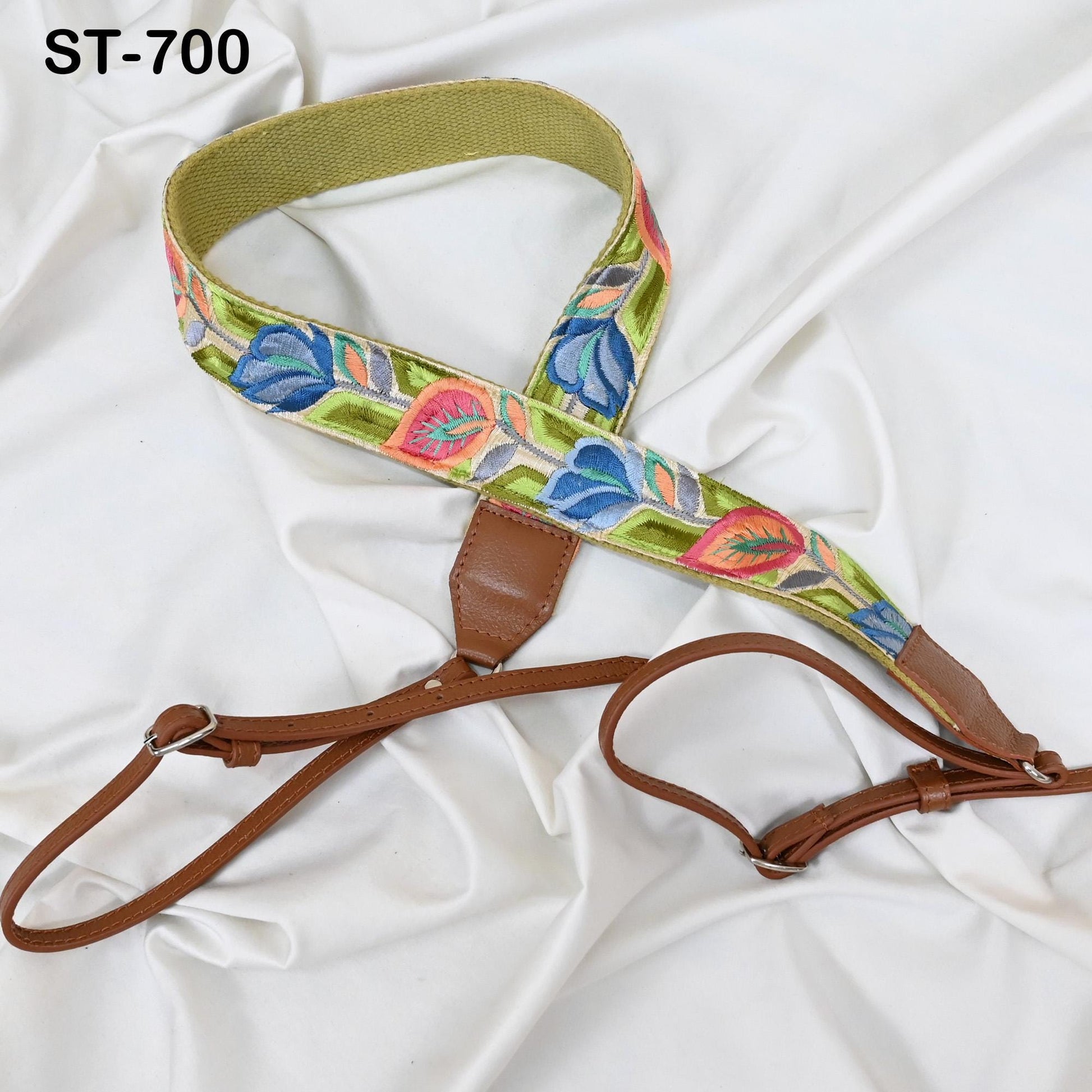 Brown Leather Camera Strap Replacement Adjustable Embroidery Shoulder or Neck strap DSLR Camera Accessories Gift for Father Photographers