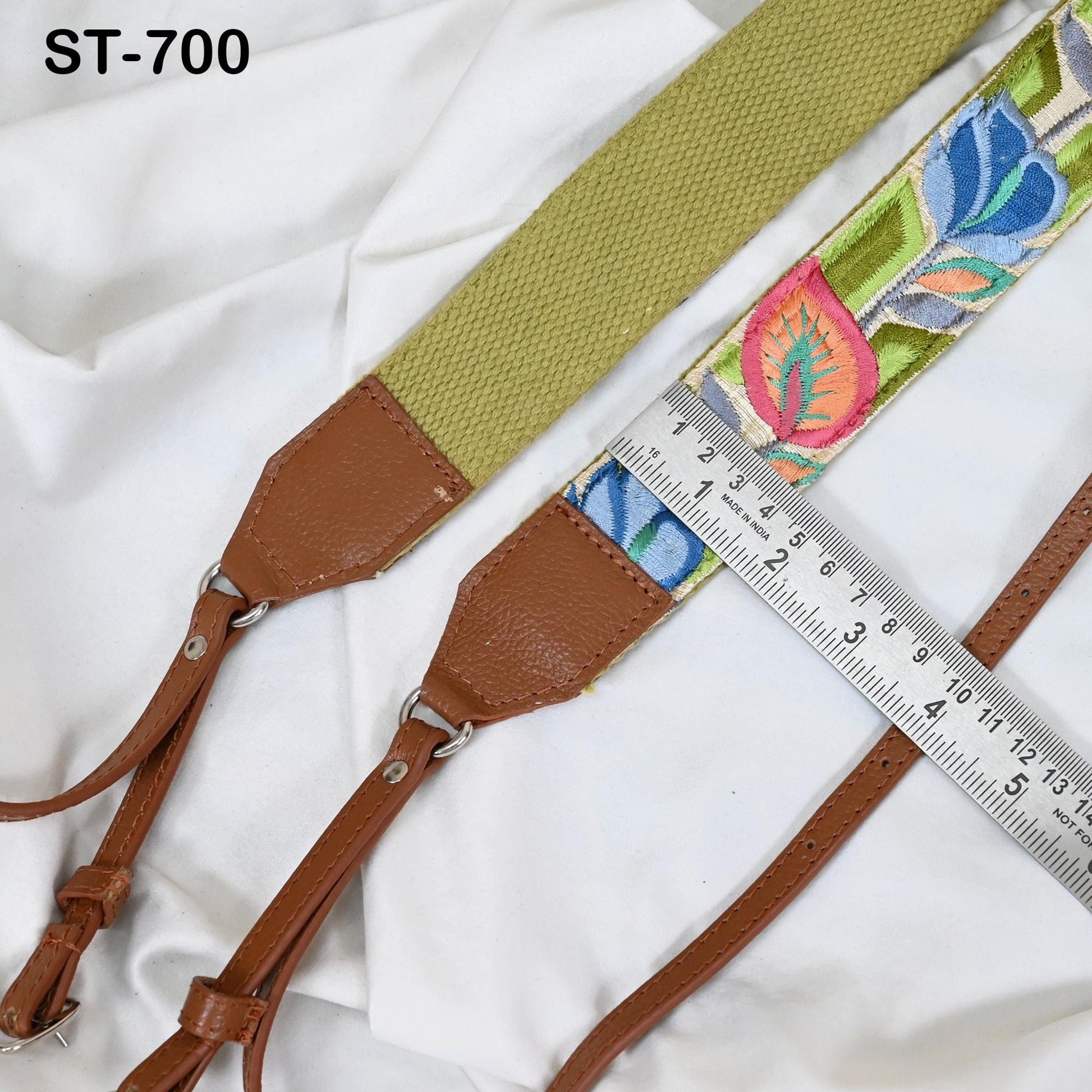 Brown Leather Camera Strap Replacement Adjustable Embroidery Shoulder or Neck strap DSLR Camera Accessories Gift for Father Photographers