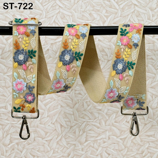 Embroidered Canvas Bag Strap Purse Strap Messenger Crossbody Strap for Purses Handbag Embroidery Replacement Strap Boho Guitar Strap Gift