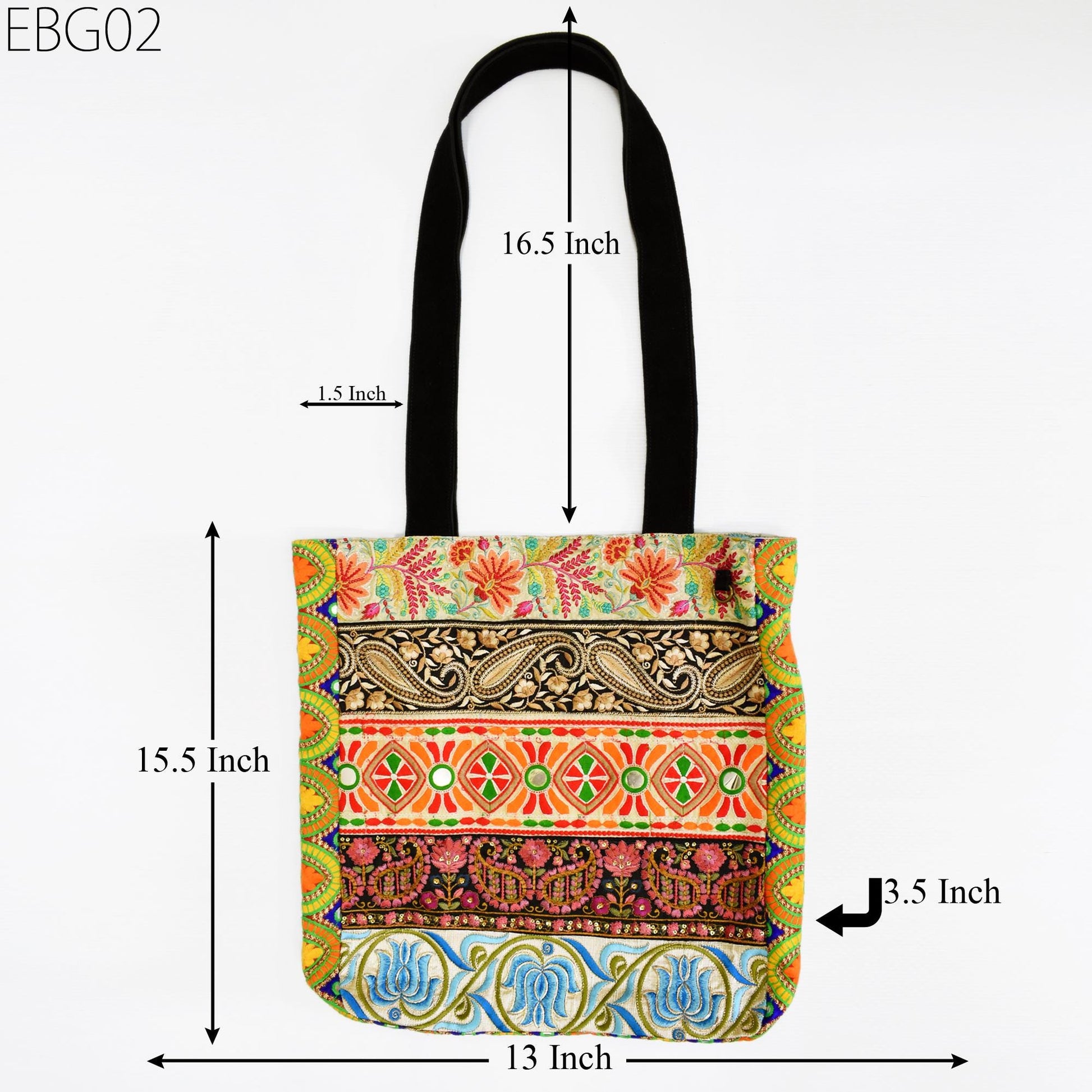 Embroidered Tote Bag Boho Handbag Hippie Canvas Linning Bag with zipper Shoulder Bag Beach Bag Gift bag, Cotton bag Gift for Sister Mom Wife