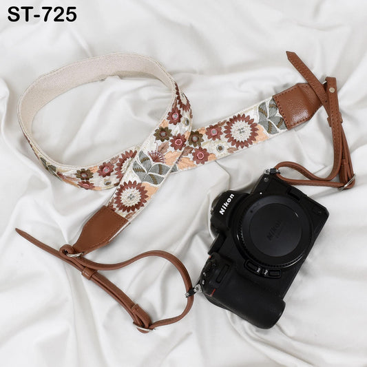 Sling Camera Strap Photographer Leather Strap Brown Embroidery DSLR Camera Accessories Camera Holder Neck Shoulder Strap Father's Day Gift
