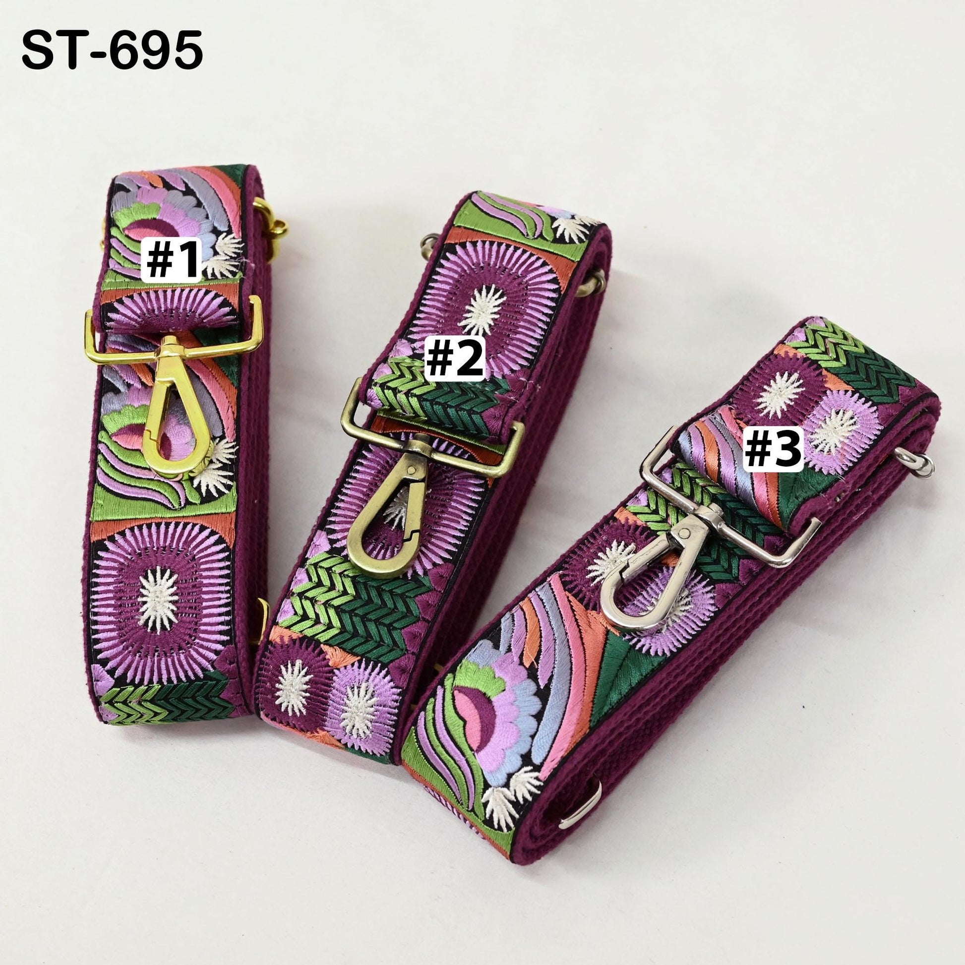 Adjustable Handbag Boho Bag Strap Embroidered Camera Strap Crossbody Strap for Purses Embroidery Replacement Guitar Strap Gift for Daughter