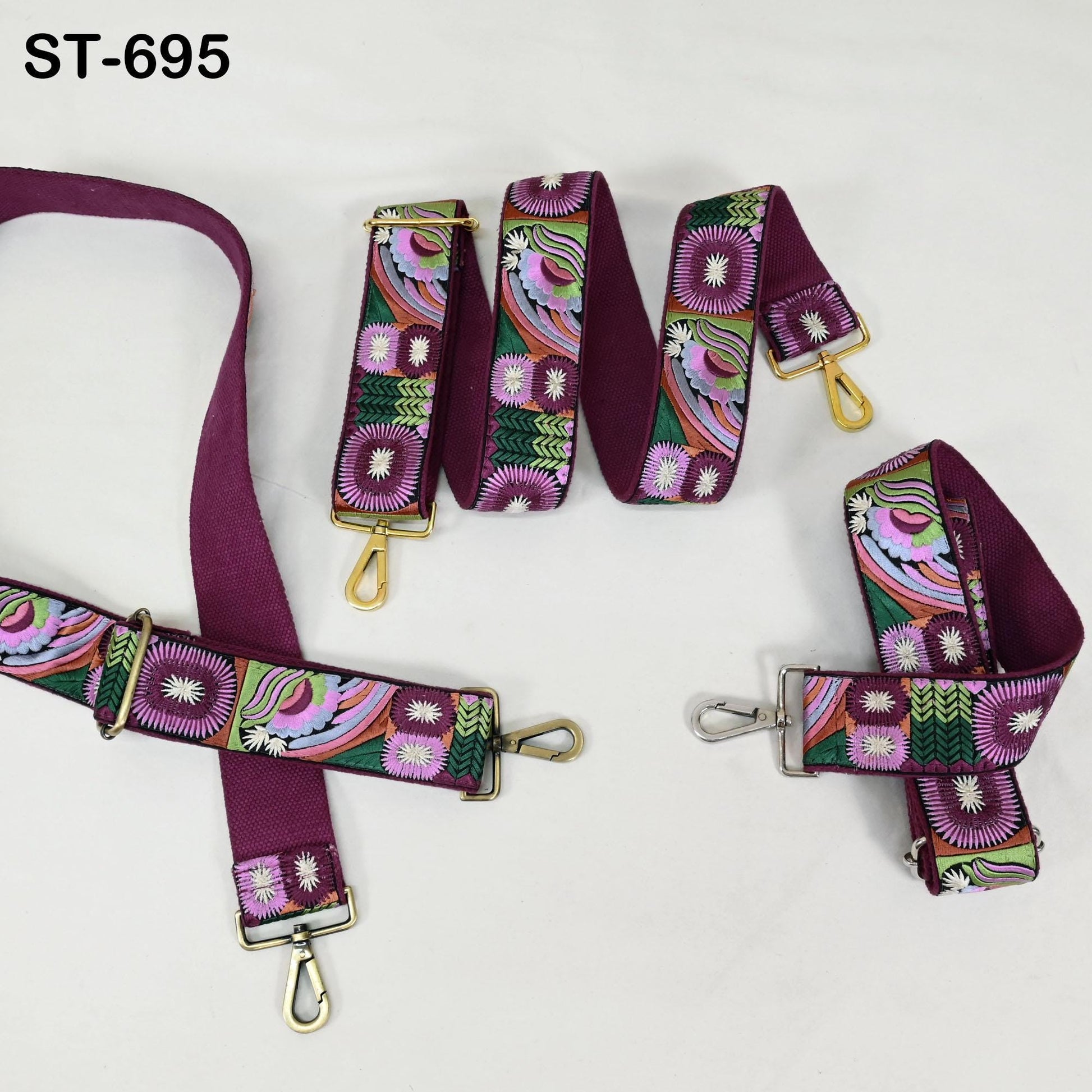 Adjustable Handbag Boho Bag Strap Embroidered Camera Strap Crossbody Strap for Purses Embroidery Replacement Guitar Strap Gift for Daughter