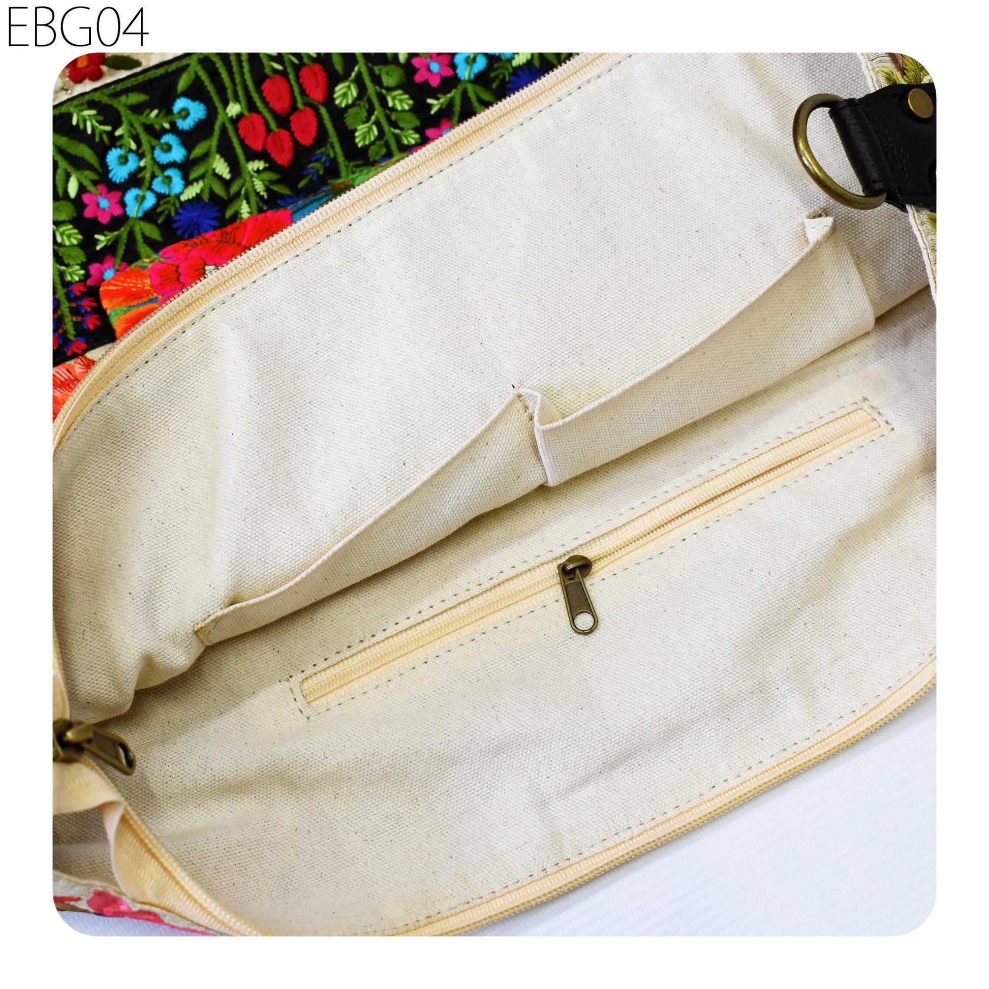 Embroidered Sling Bag Boho Handbag Hippie Canvas Lining Bag with zipper Shoulder Bag Beach Bag Tote Cotton Bag Gift for Sister, Mom, Wife