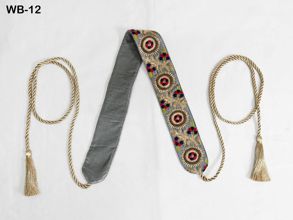 Reversible Embroidery Fabric Belt Velvet Obi Wrap Women Sash Belt Adjustable Bohemian Ethnic Customize Summer Wedding Dress Gift for Sister