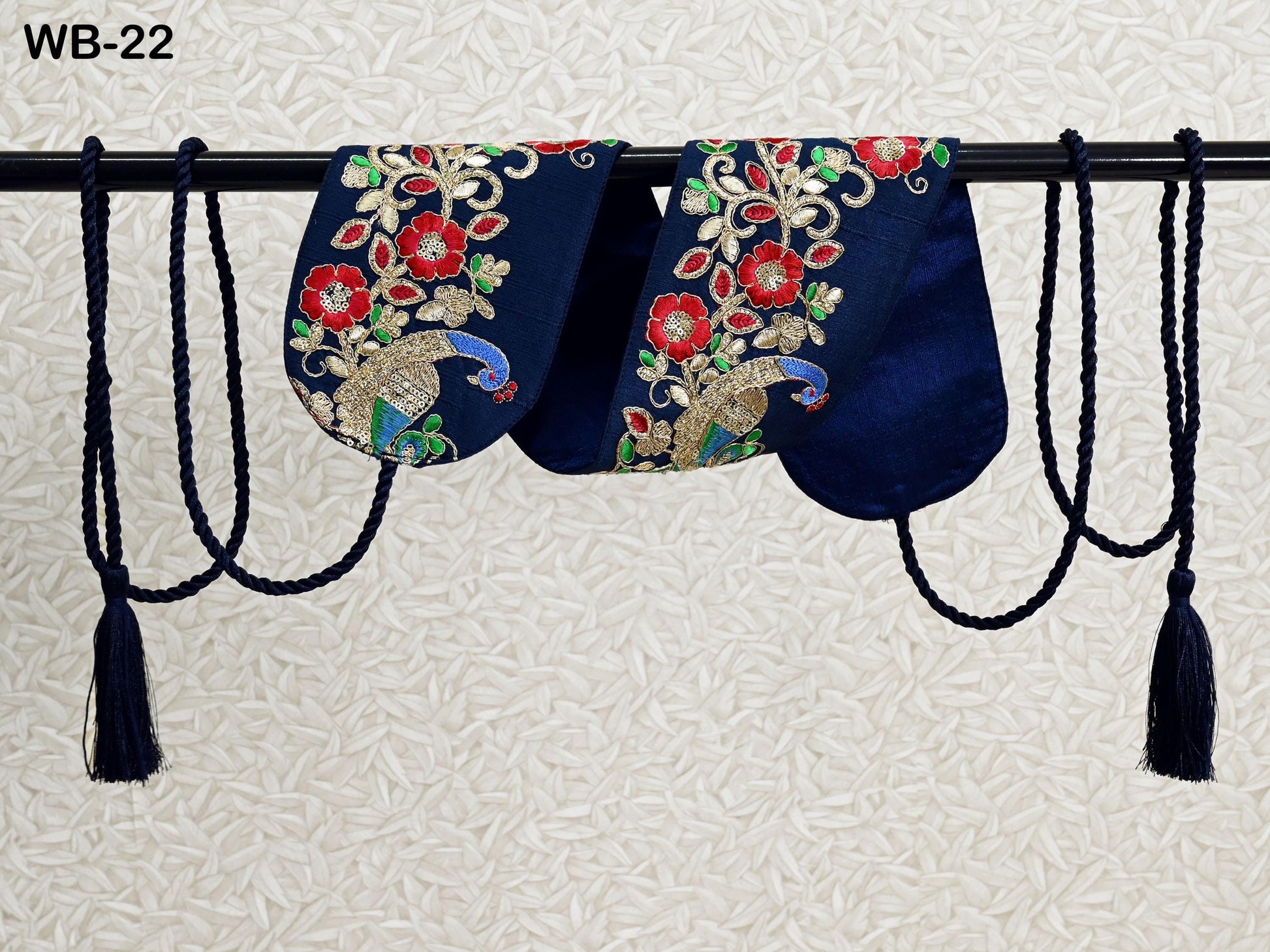 Reversible Embroidery Fabric Belt Blue Obi Wrap Women Sash Belt Adjustable Bohemian Ethnic Customize Summer Wedding Dress Gift for Sister